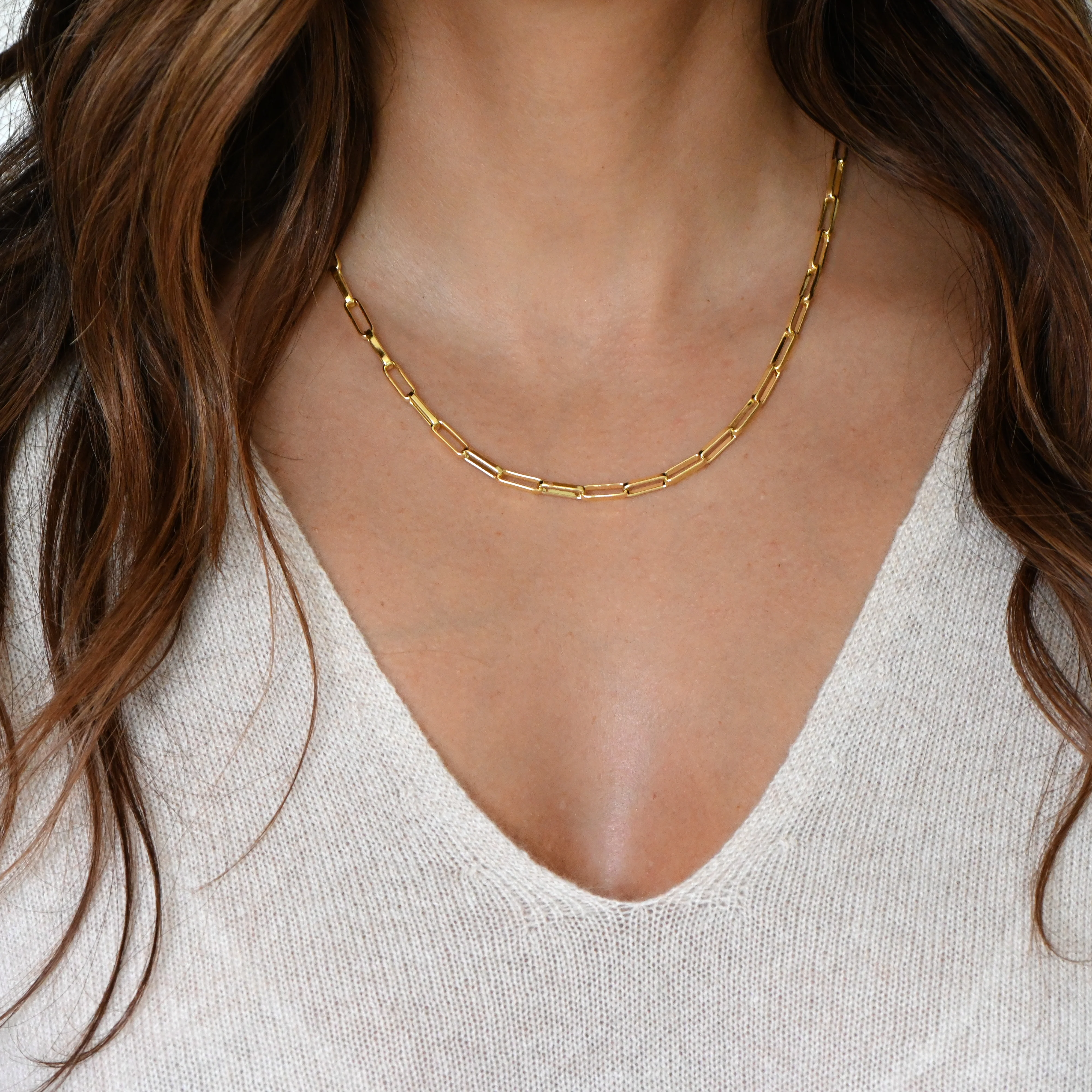 Square Paperclip Necklace - Image 2