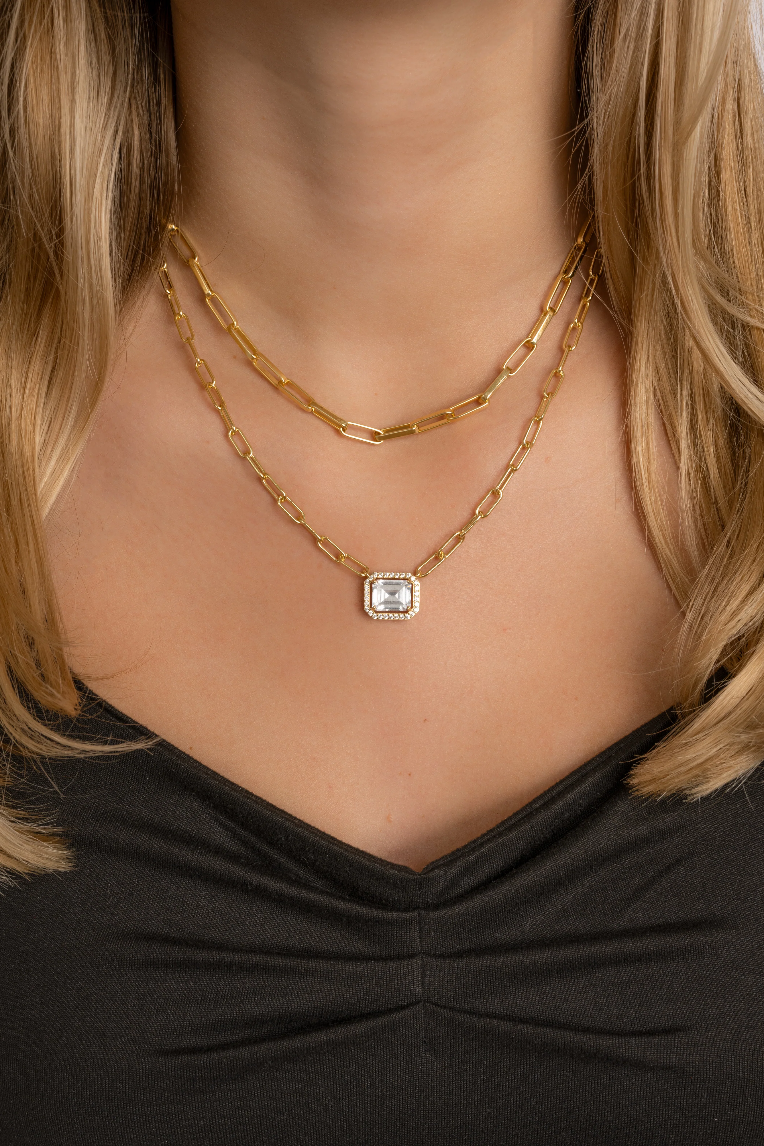 Square Paperclip Necklace - Image 4