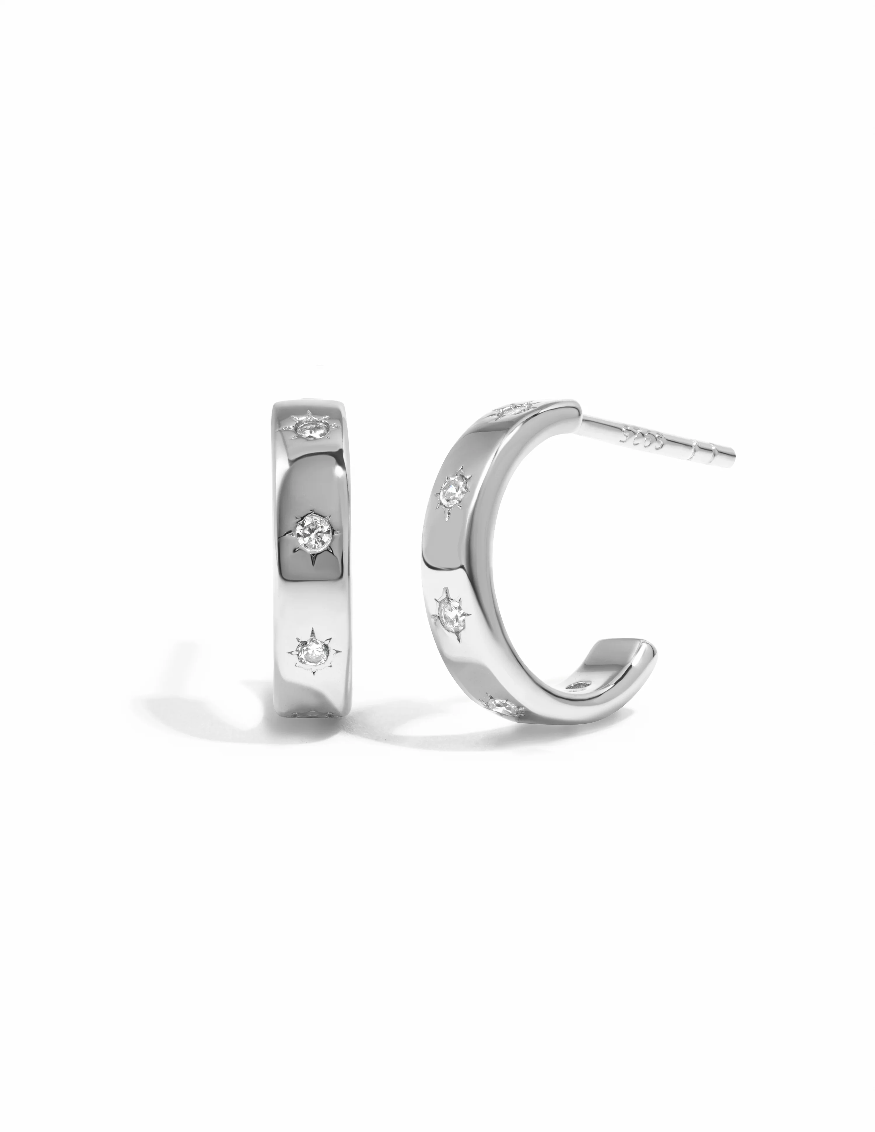 Star Studded Hoop Earrings - Image 8