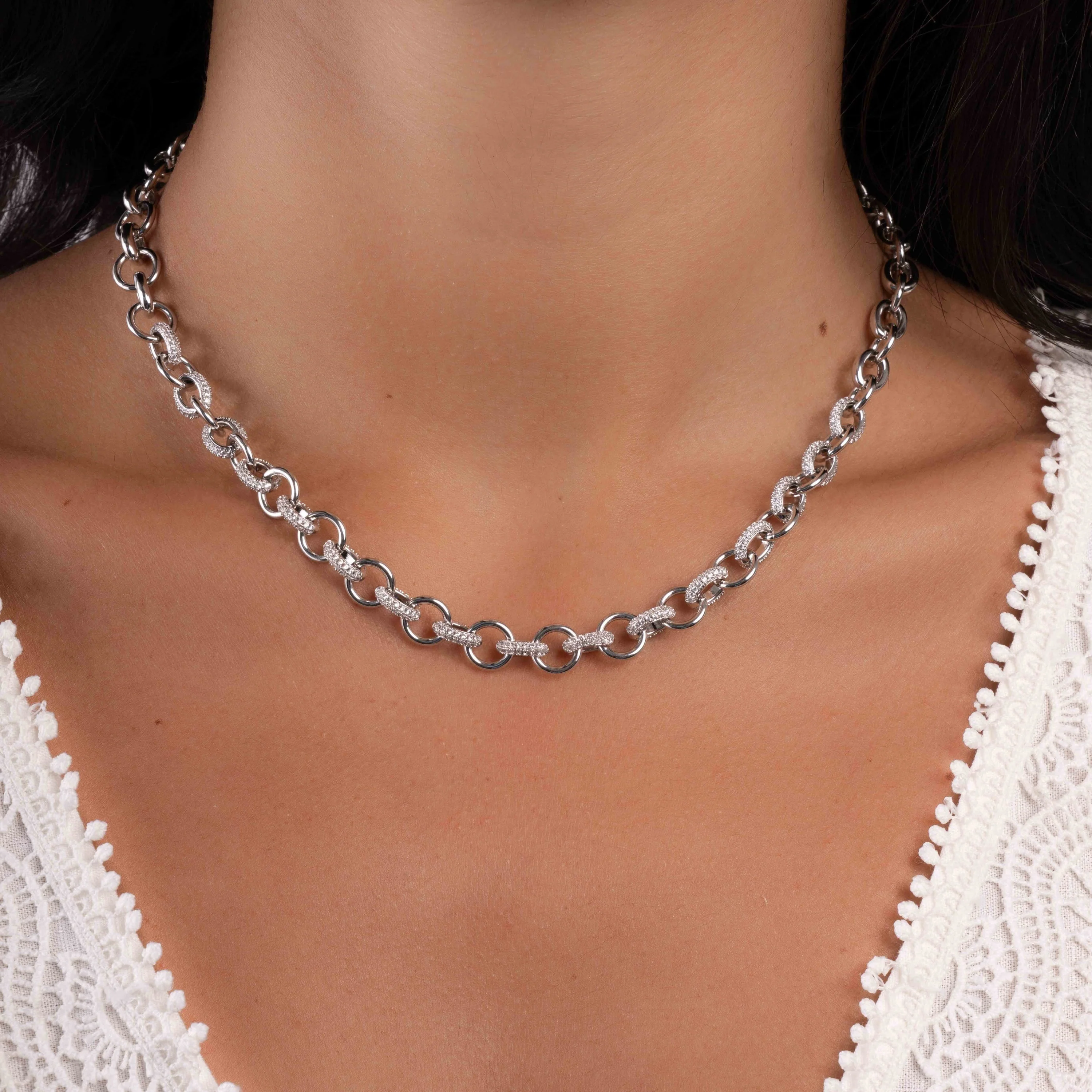 Statement Pavé Necklace - Image 4