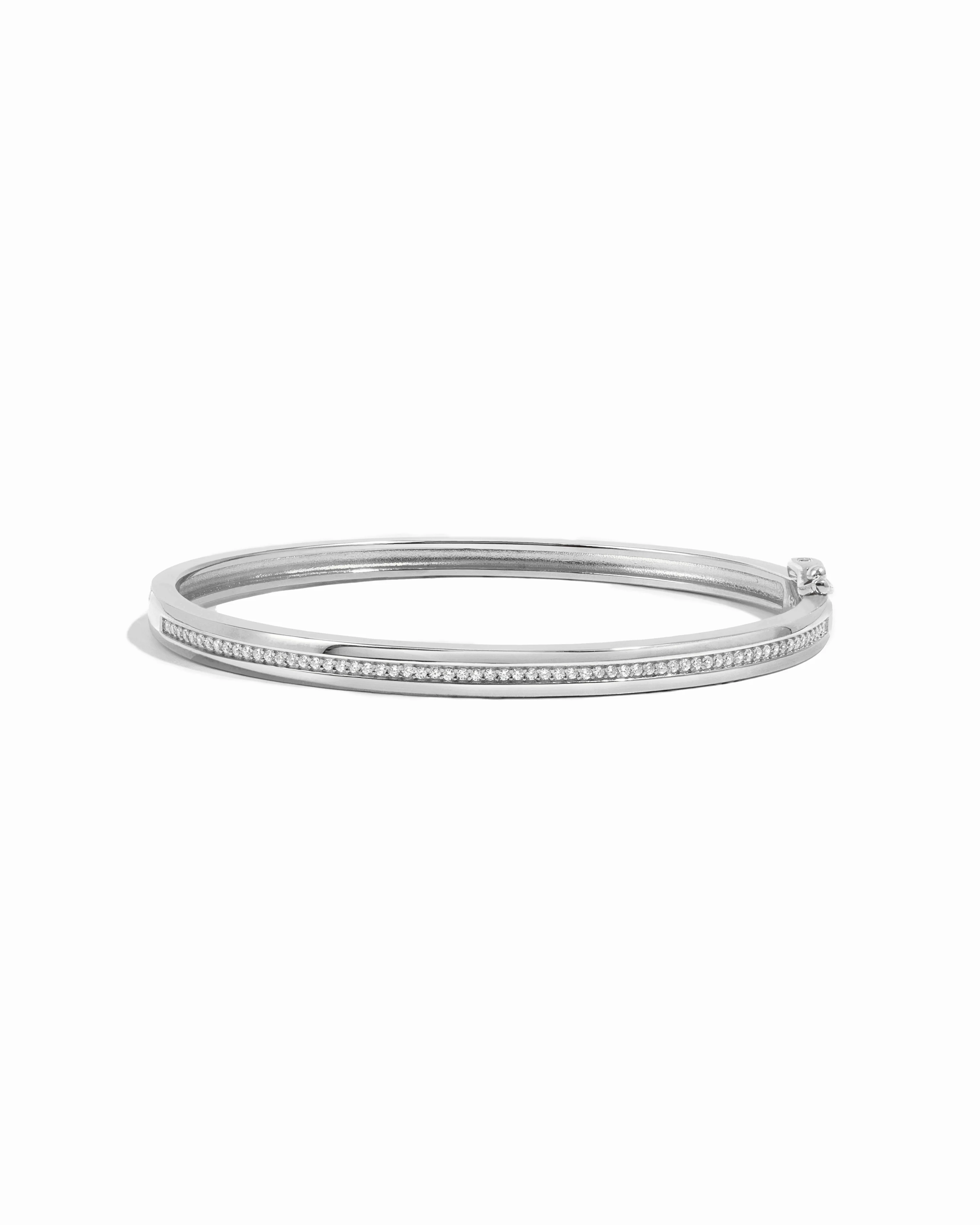 Striped Pavé Diamond Bangle - Image 3