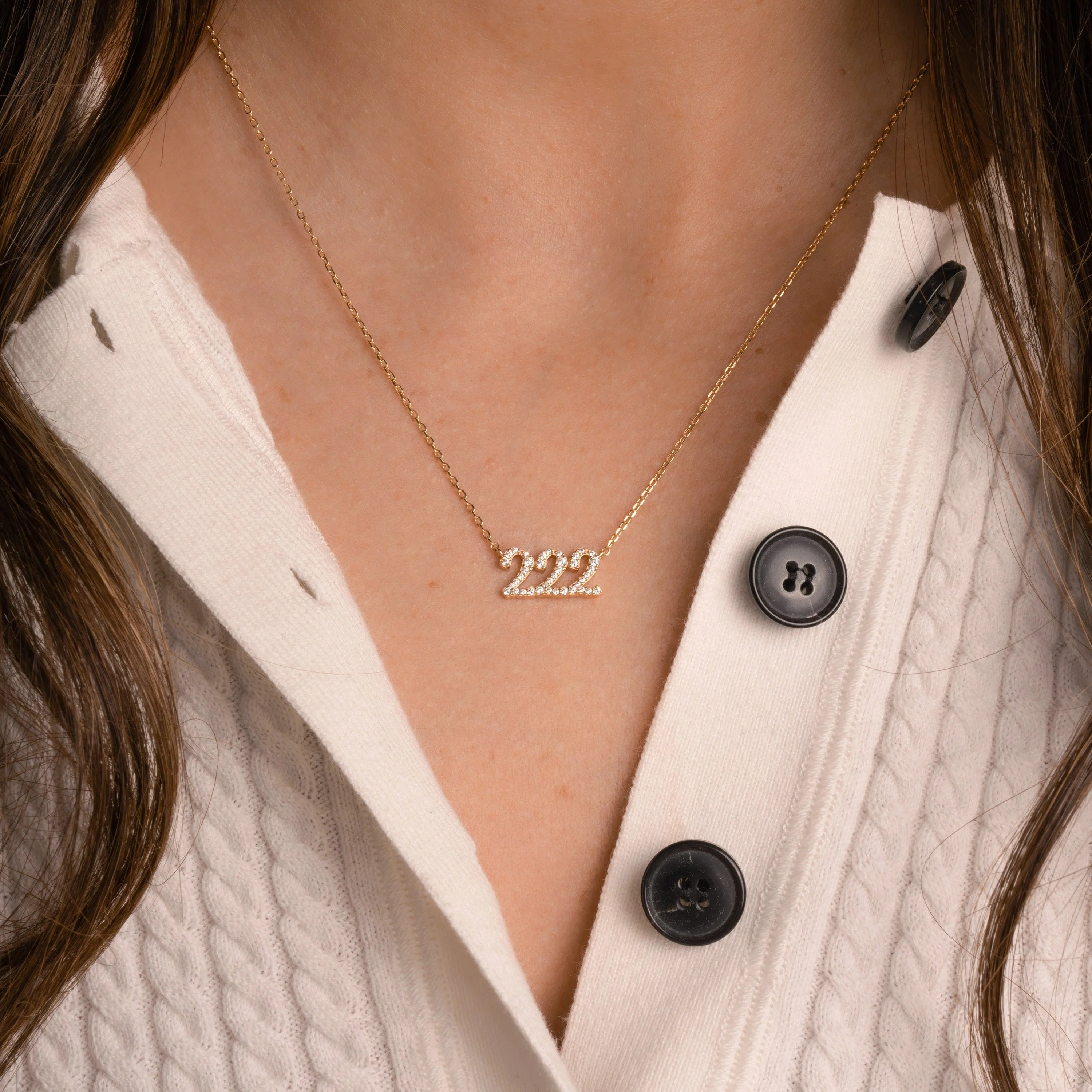 Studded 222 Necklace - Image 2