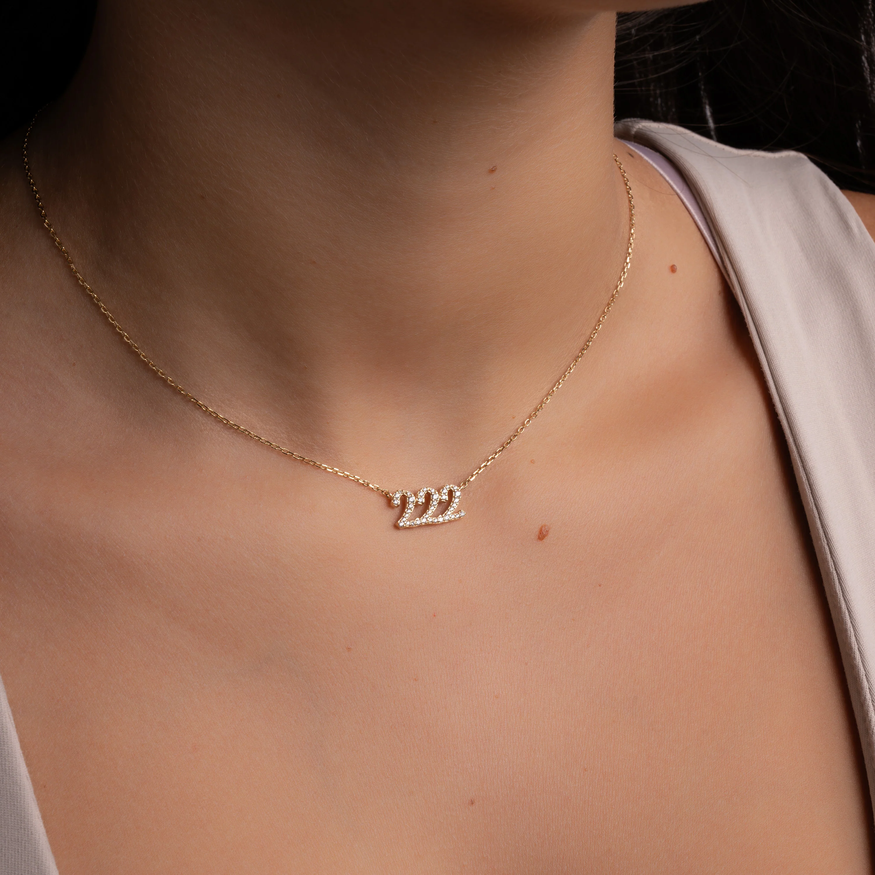 Studded 222 Necklace - Image 6