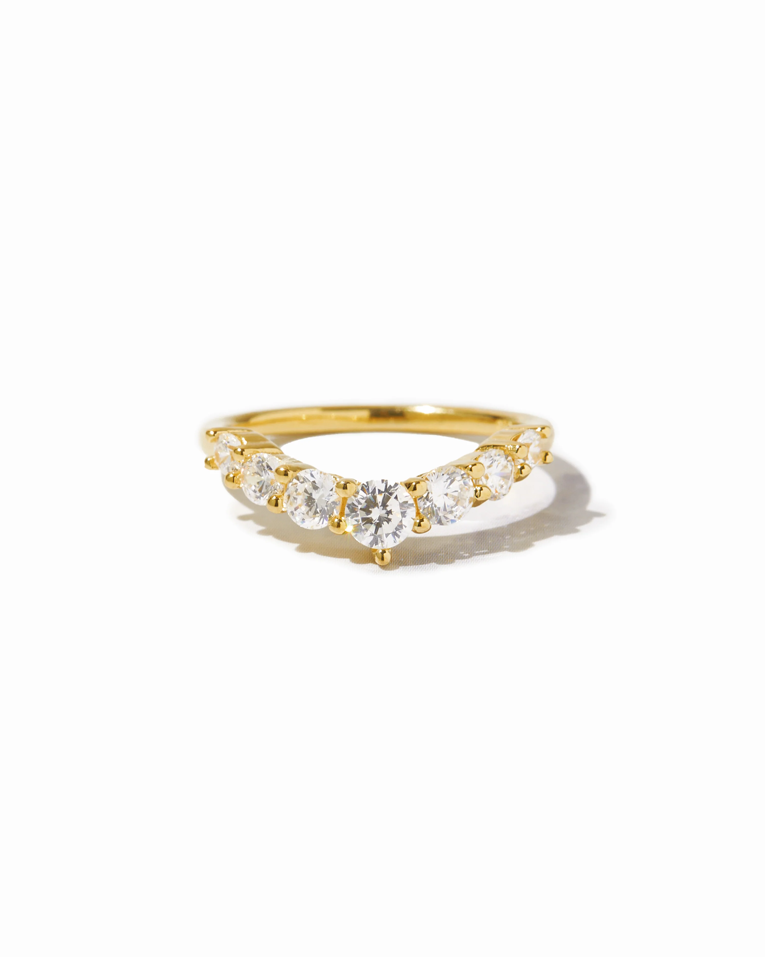 Studded Chevron Ring