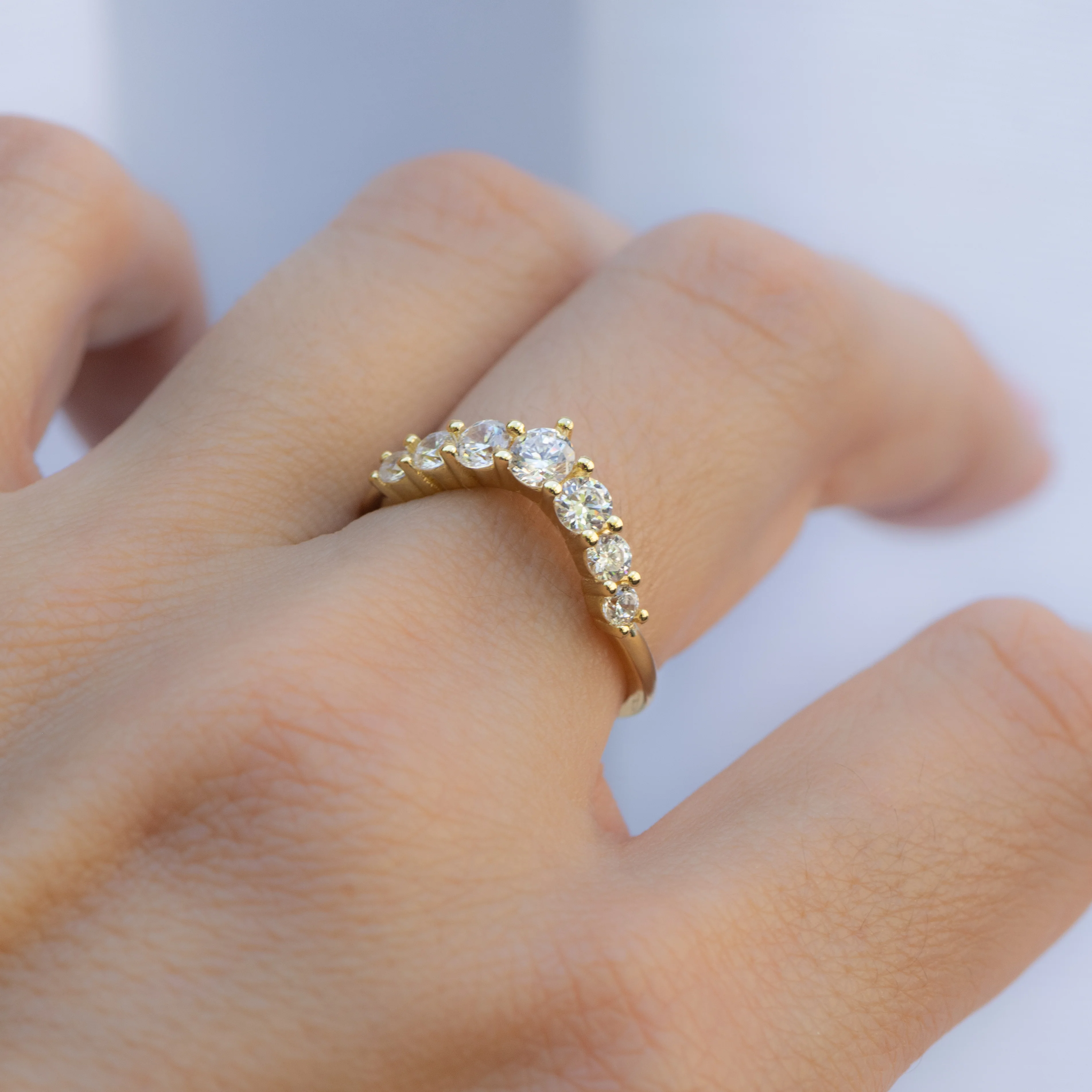 Studded Chevron Ring - Image 2