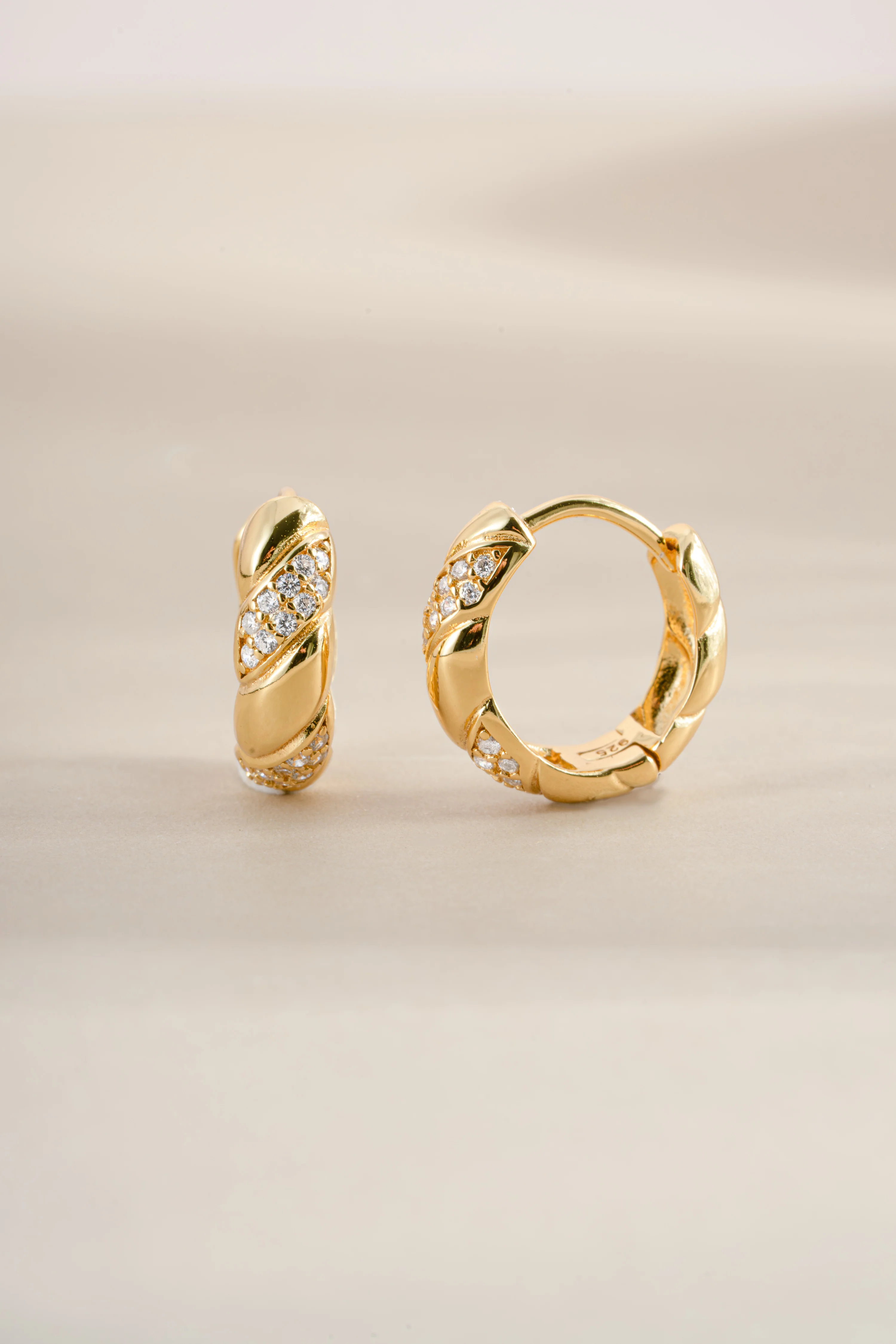 Studded Croissant Hoops - Image 5