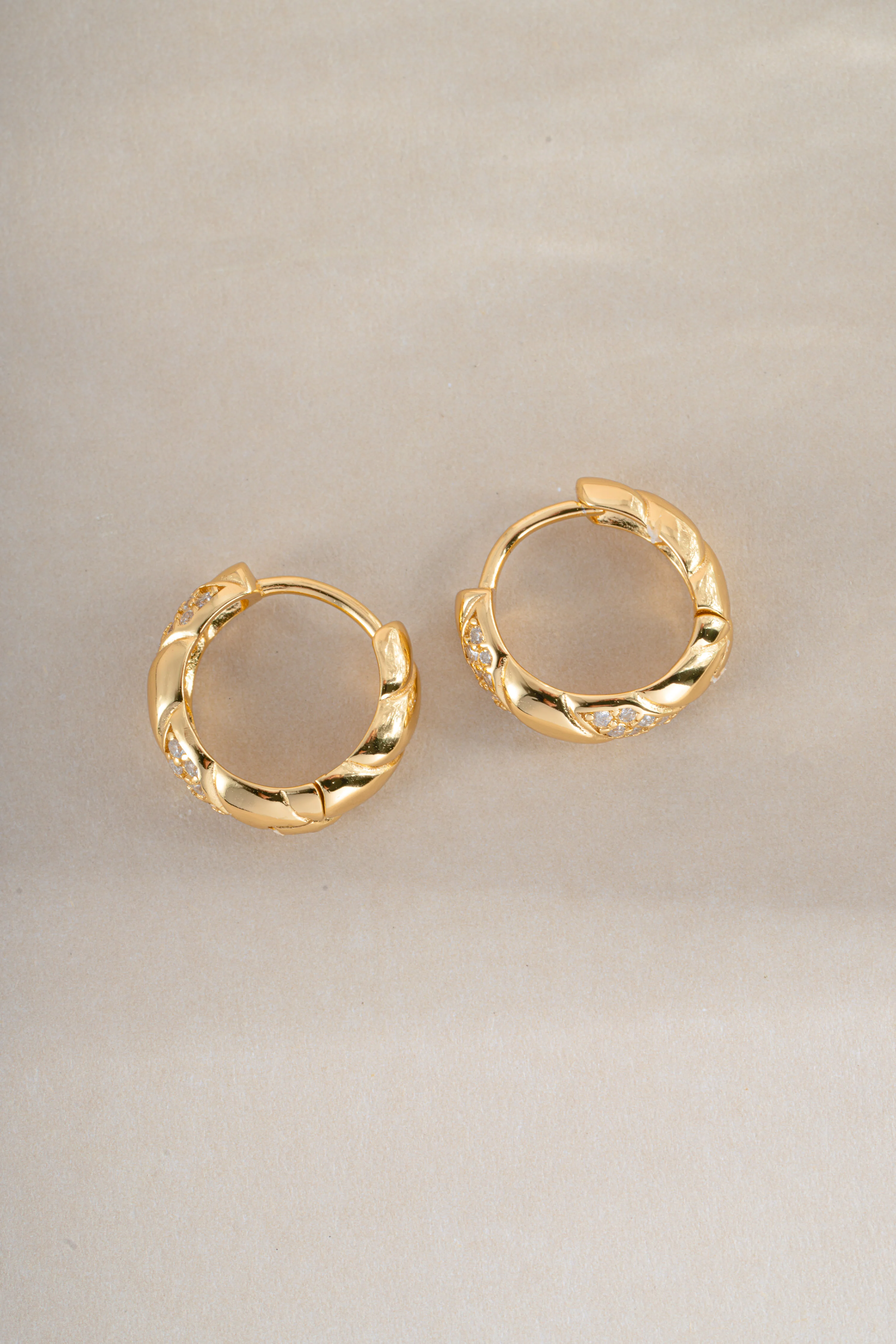 Studded Croissant Hoops - Image 6