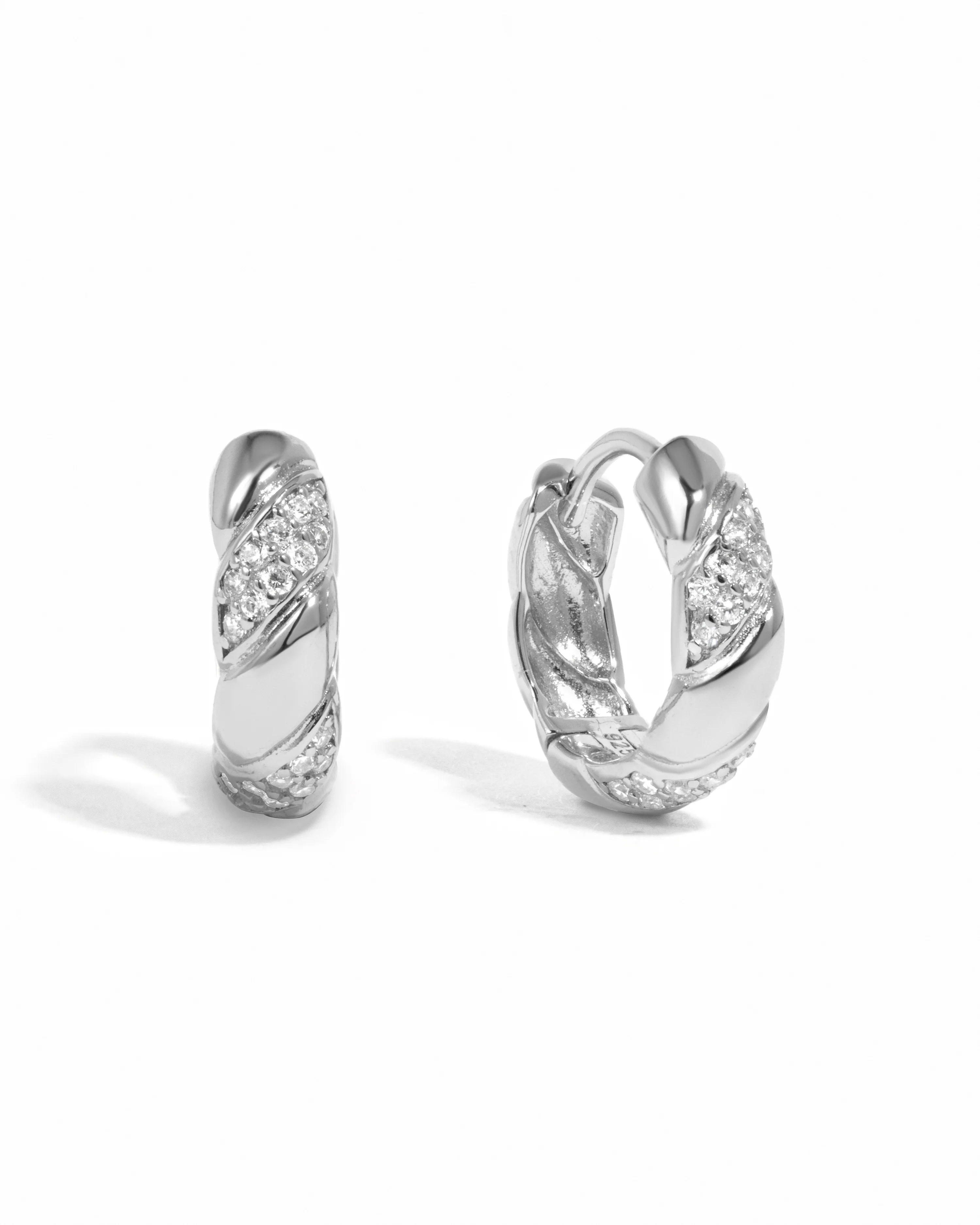 Studded Croissant Hoops - Image 9