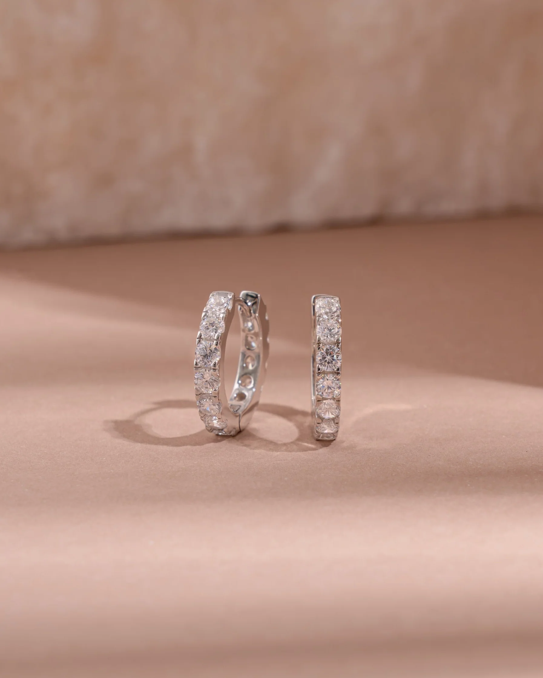 Studded Hoop Earrings - Image 3
