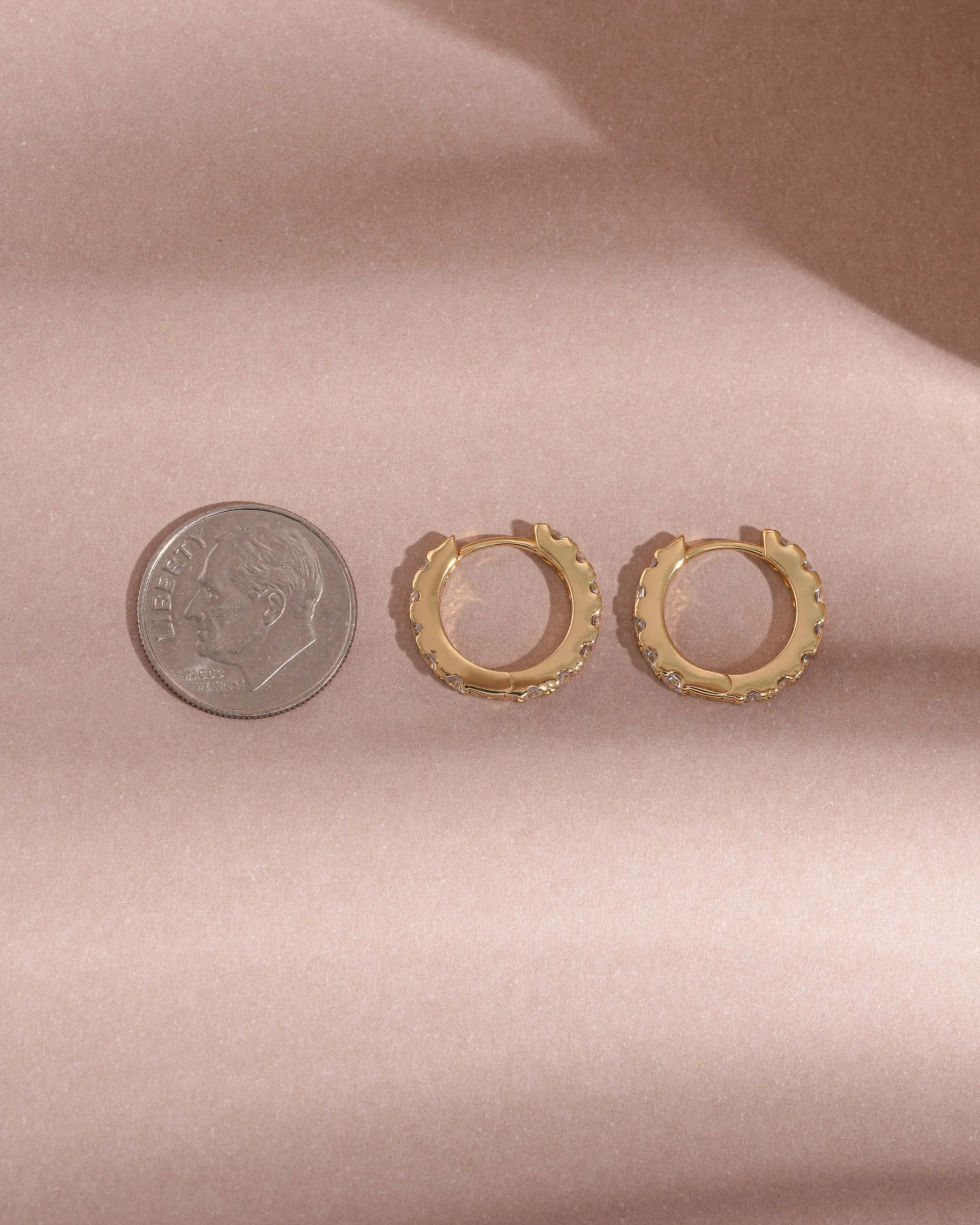 Studded Hoop Earrings - Image 7
