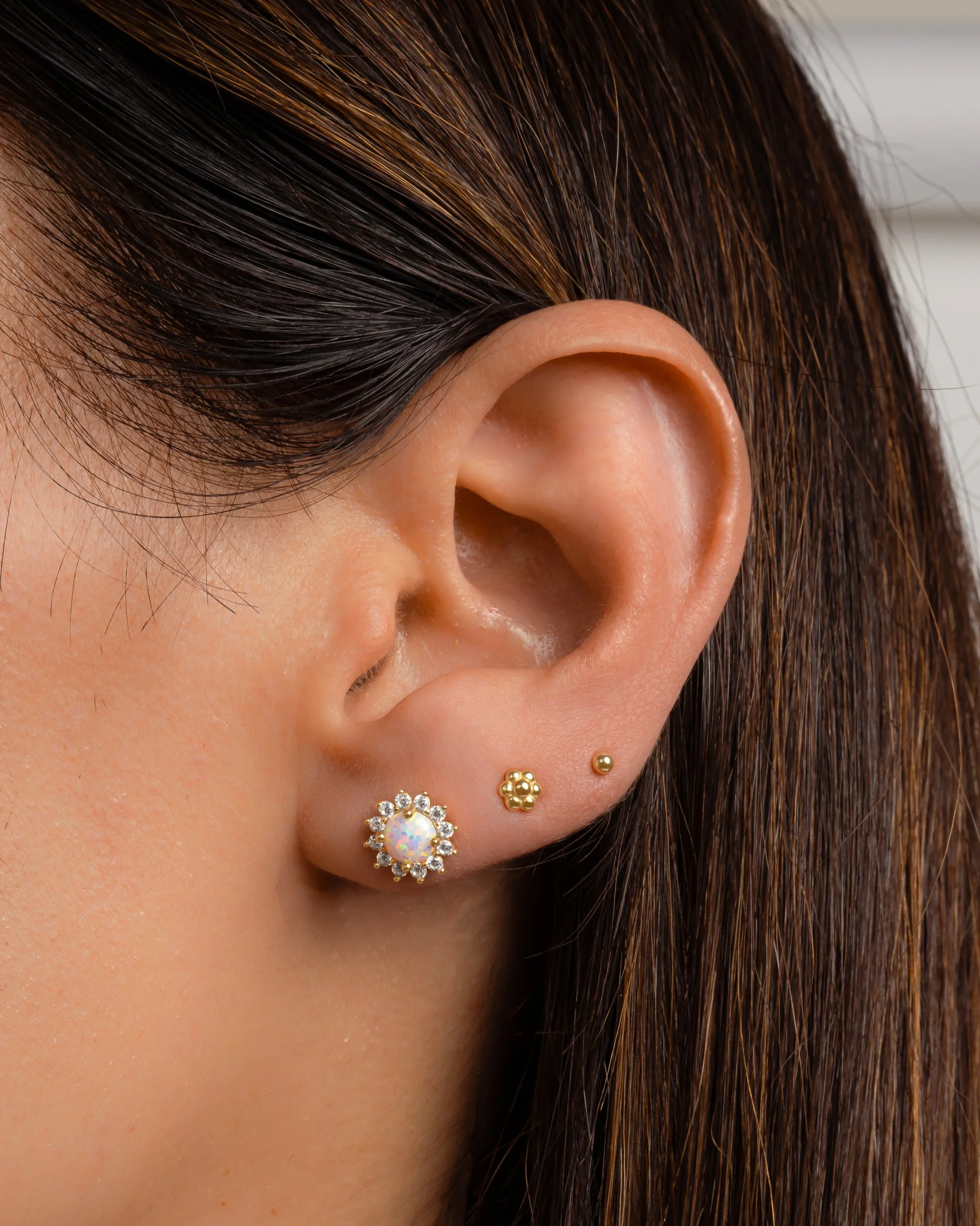 Sunburst Opal Halo Studs - Image 2