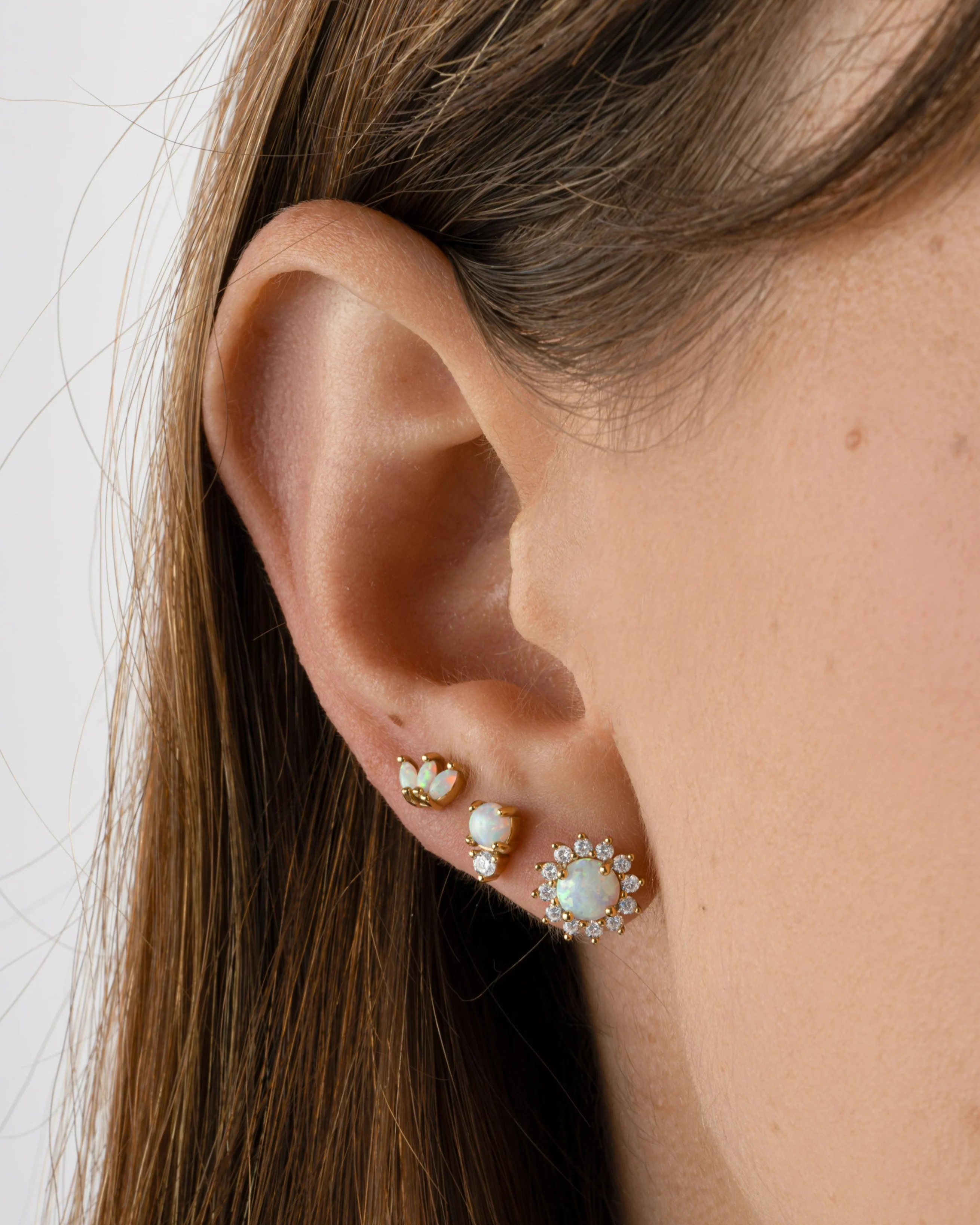 Sunburst Opal Halo Studs - Image 4