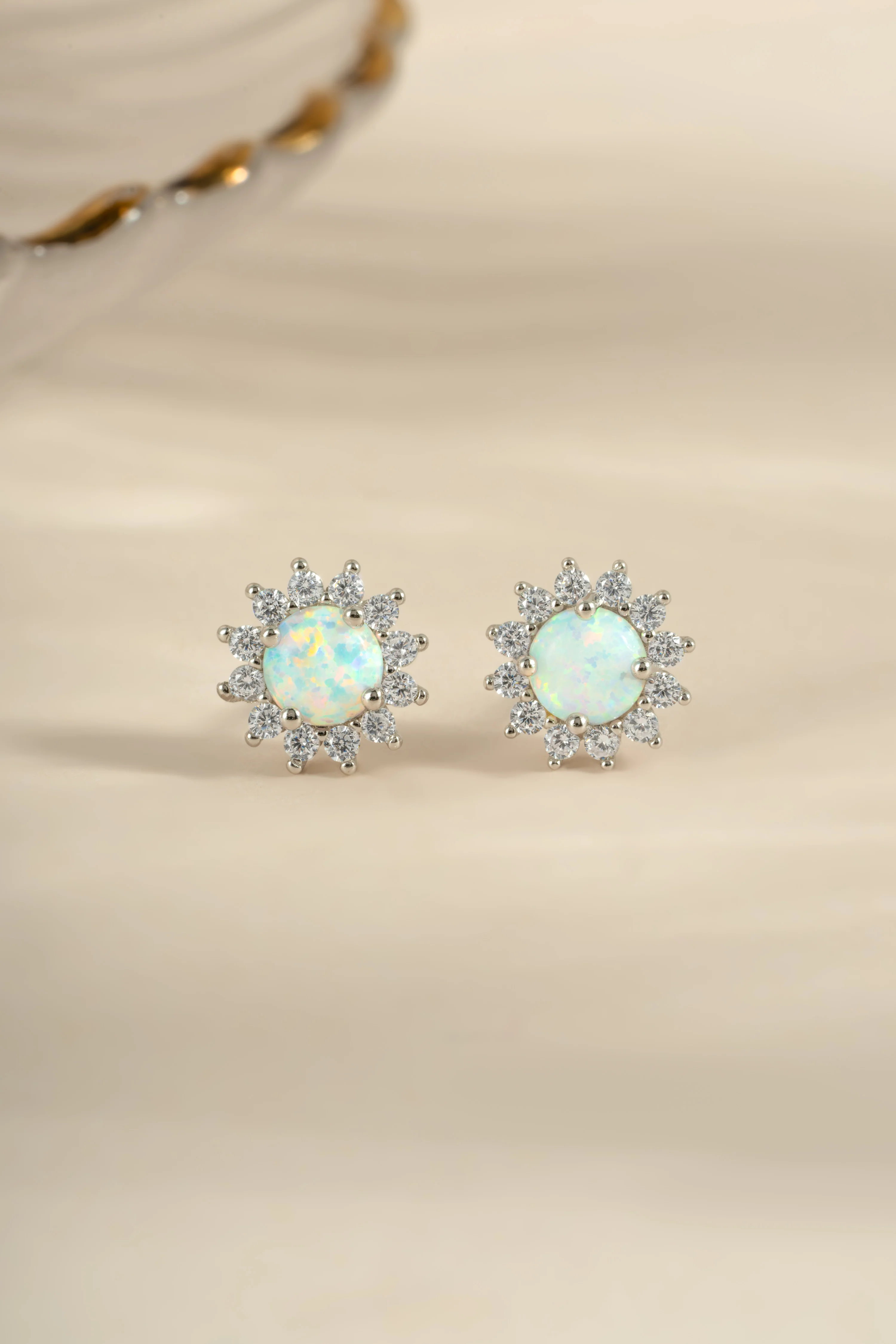 Sunburst Opal Halo Studs - Image 6