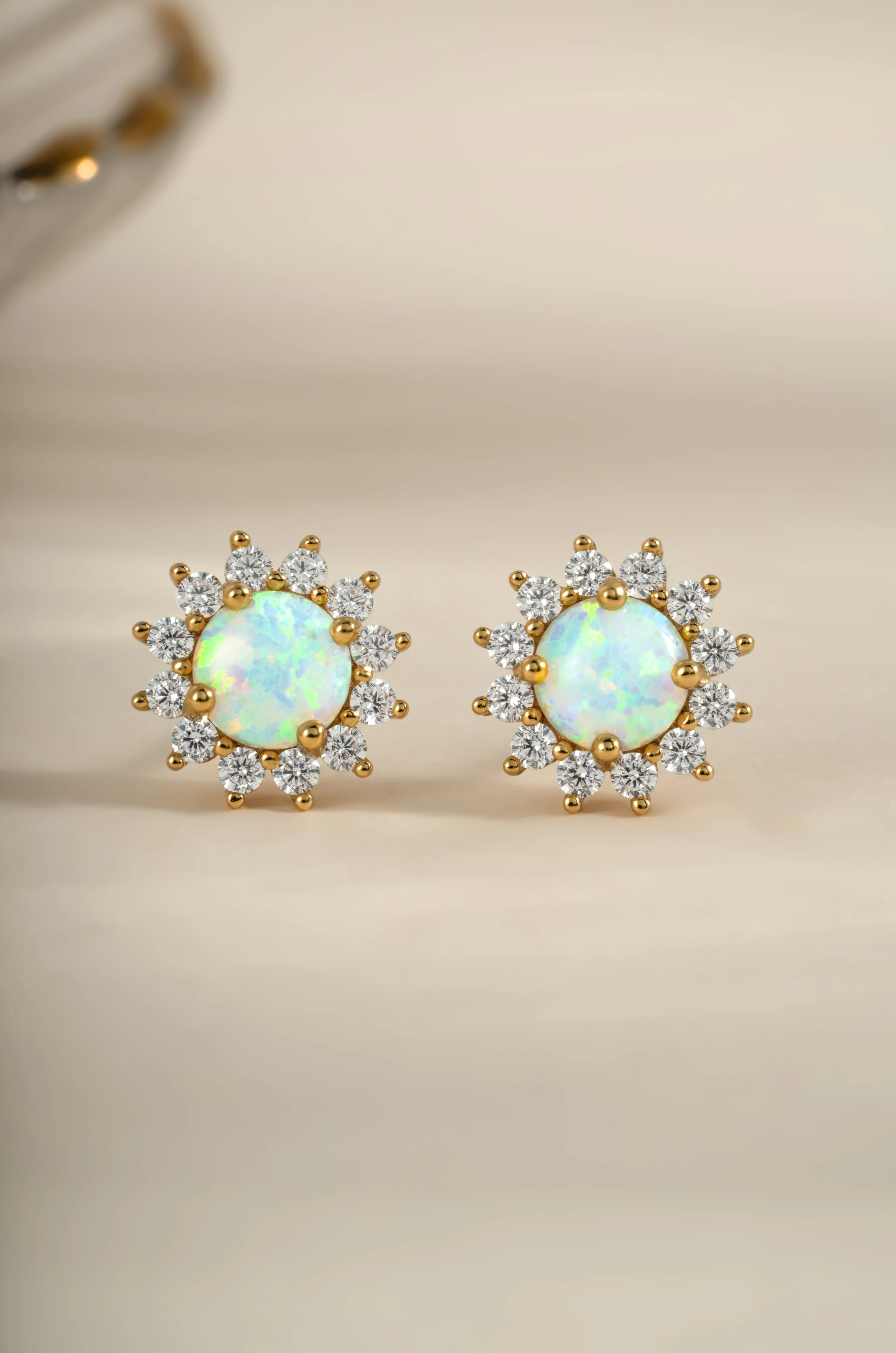 Sunburst Opal Halo Studs - Image 7