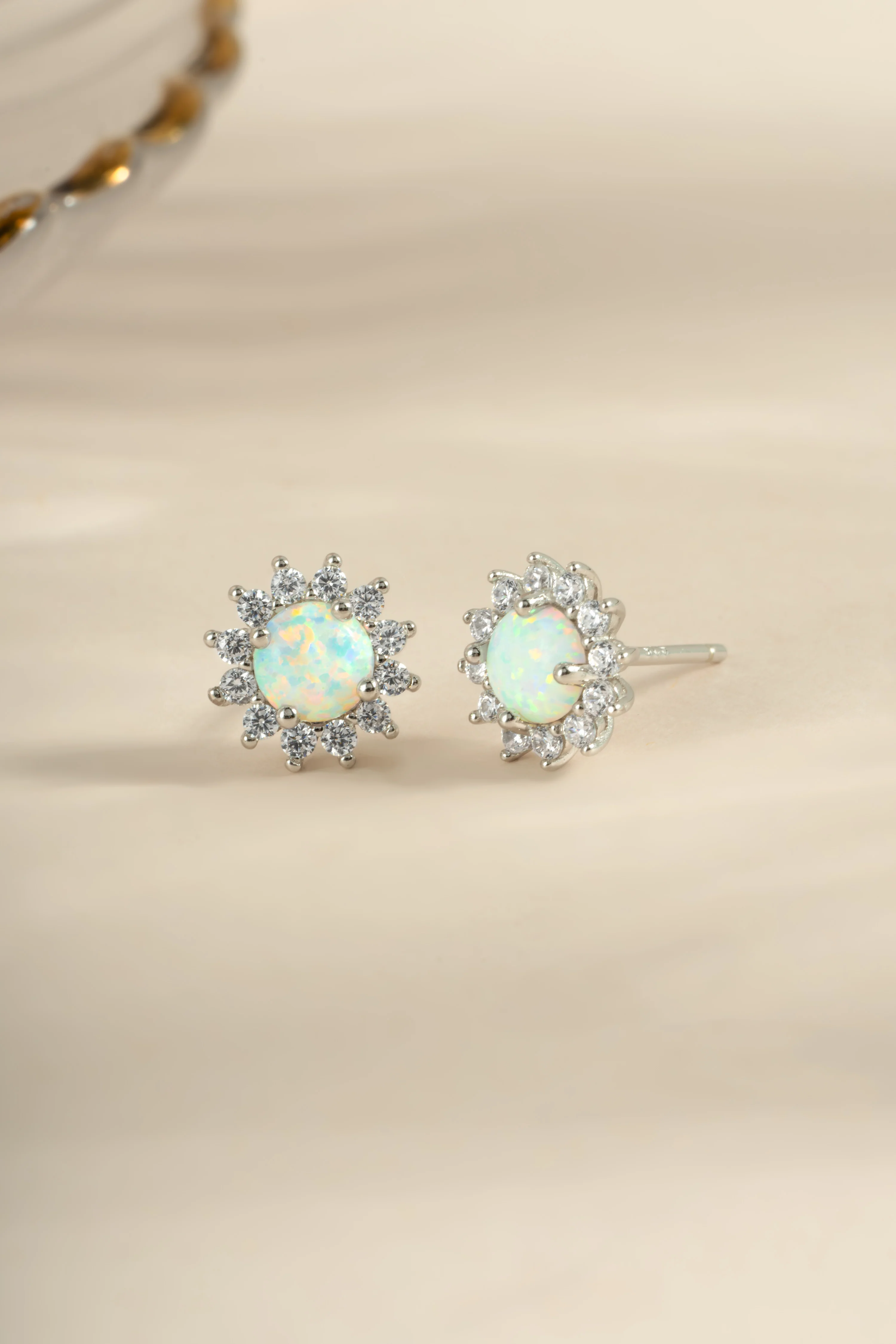 Sunburst Opal Halo Studs - Image 8