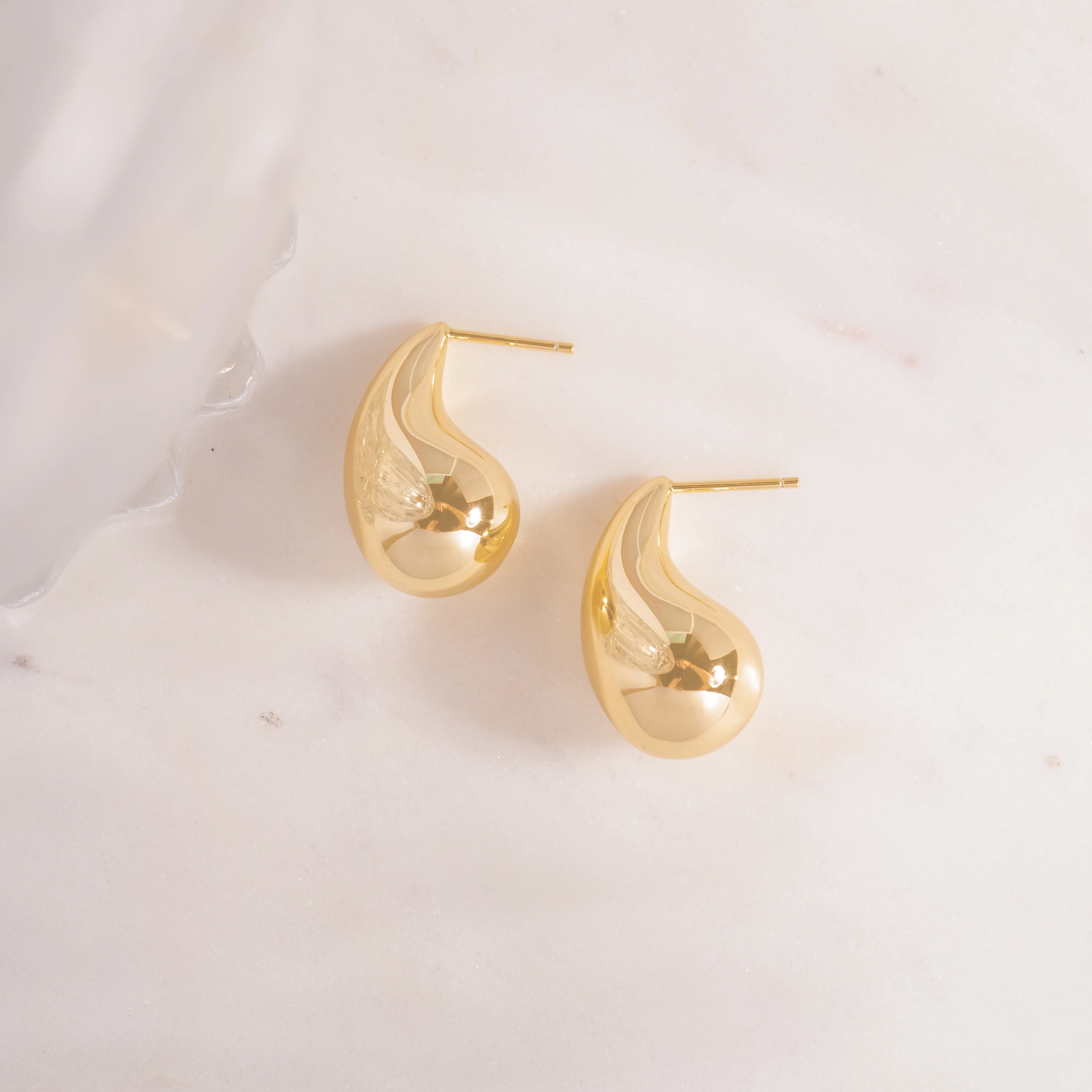 Tear Drop Hoop Earrings - Image 5