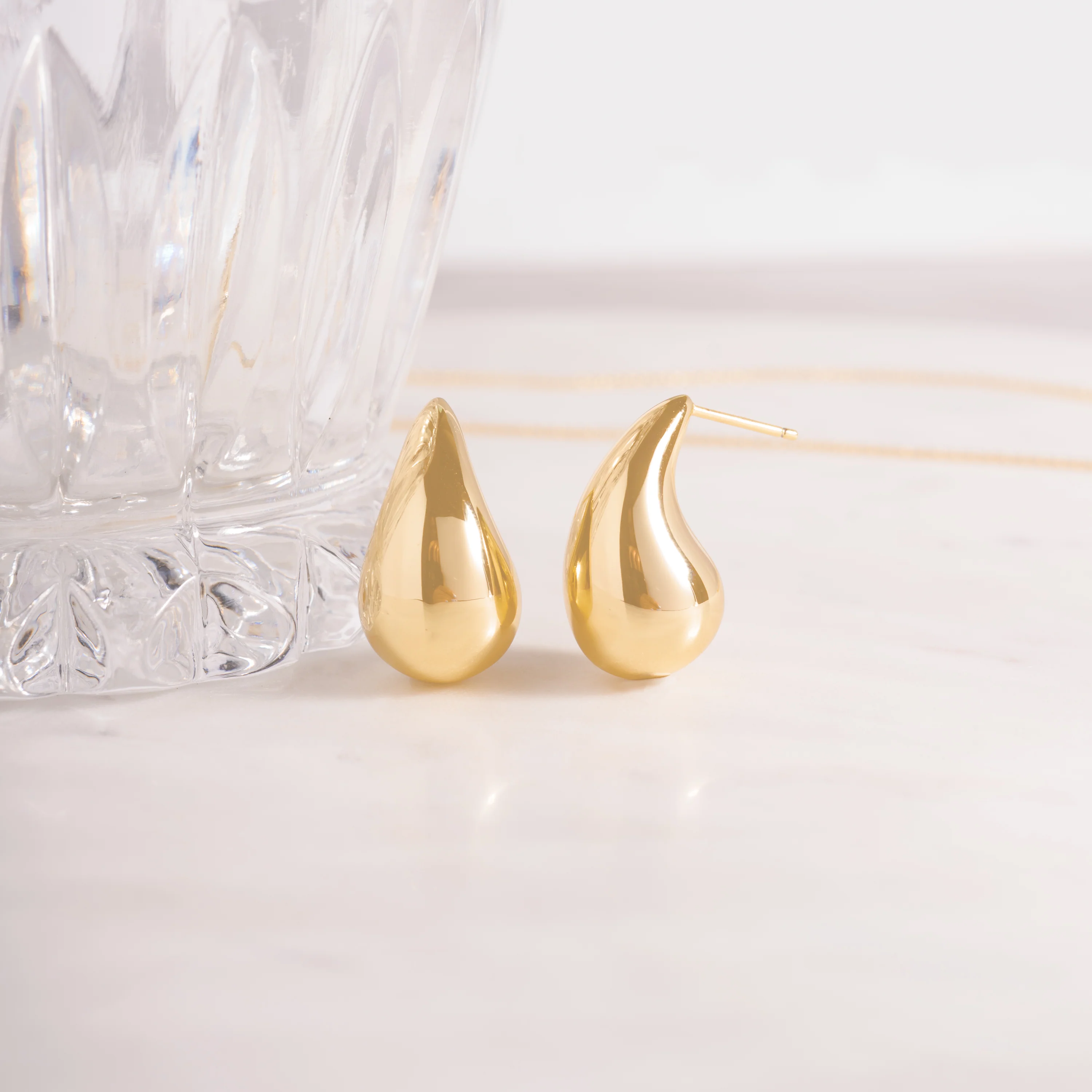 Tear Drop Hoop Earrings - Image 7
