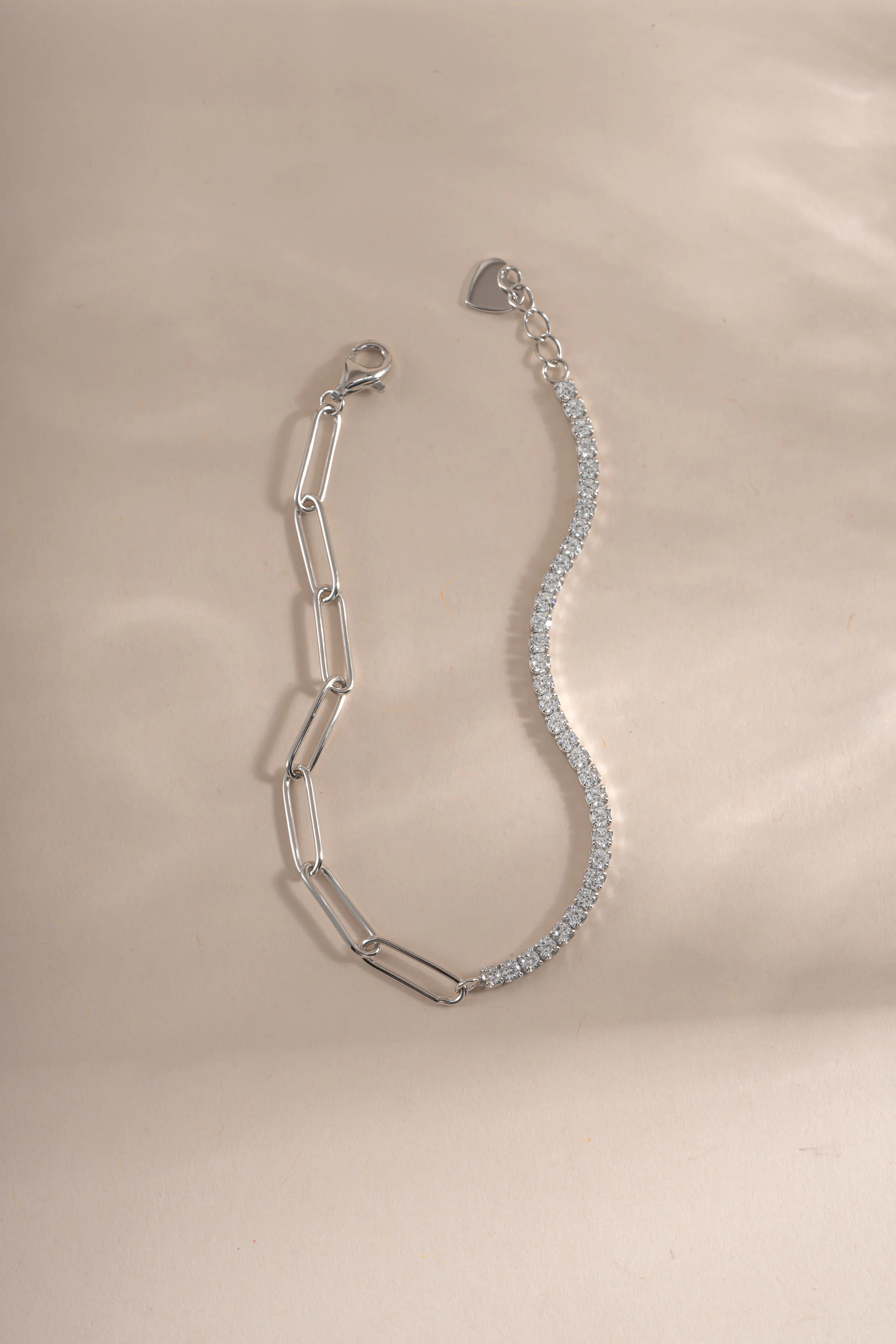 Tennis and Paperclip Bracelet - Image 7