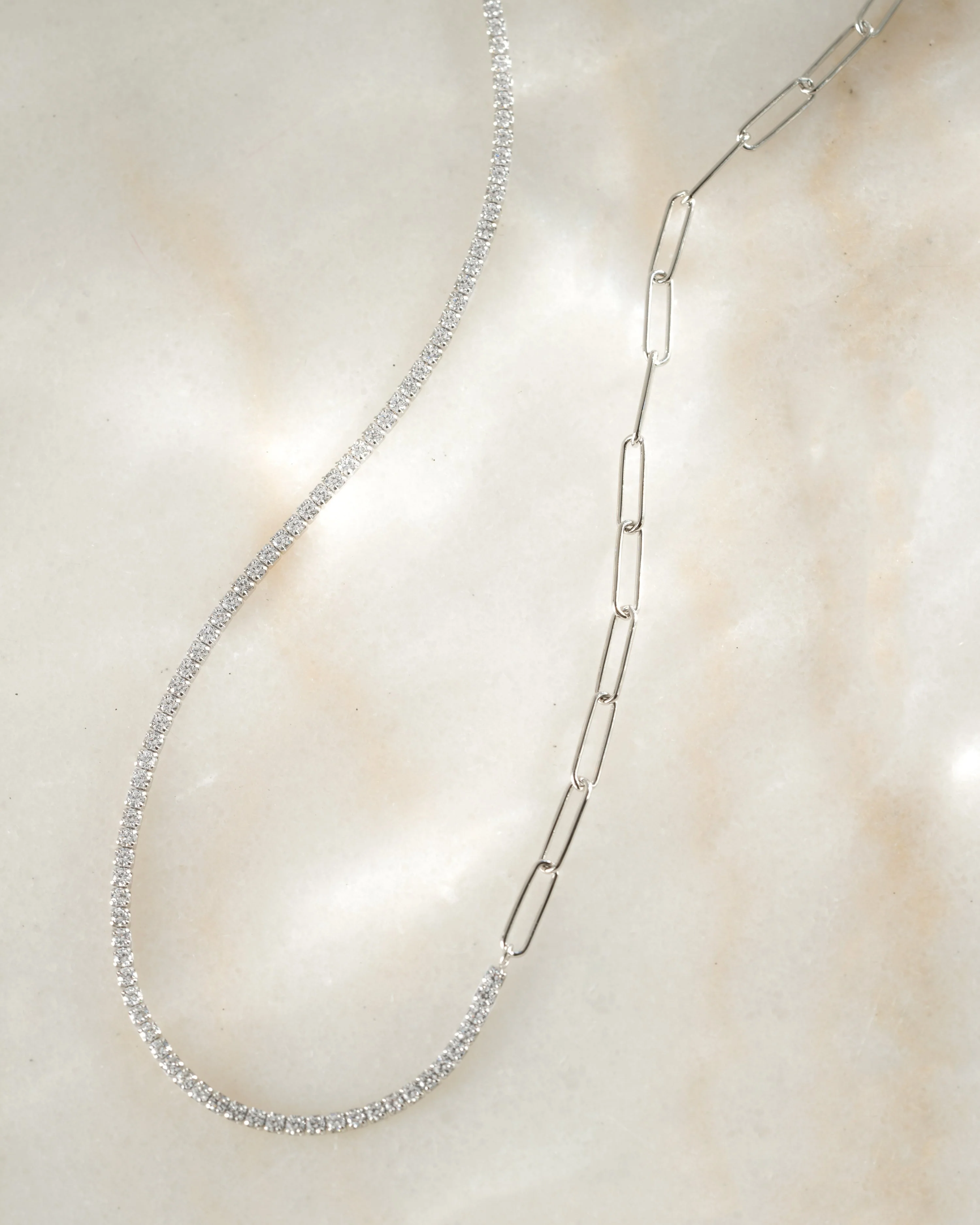 Tennis and Paperclip Necklace - Image 3