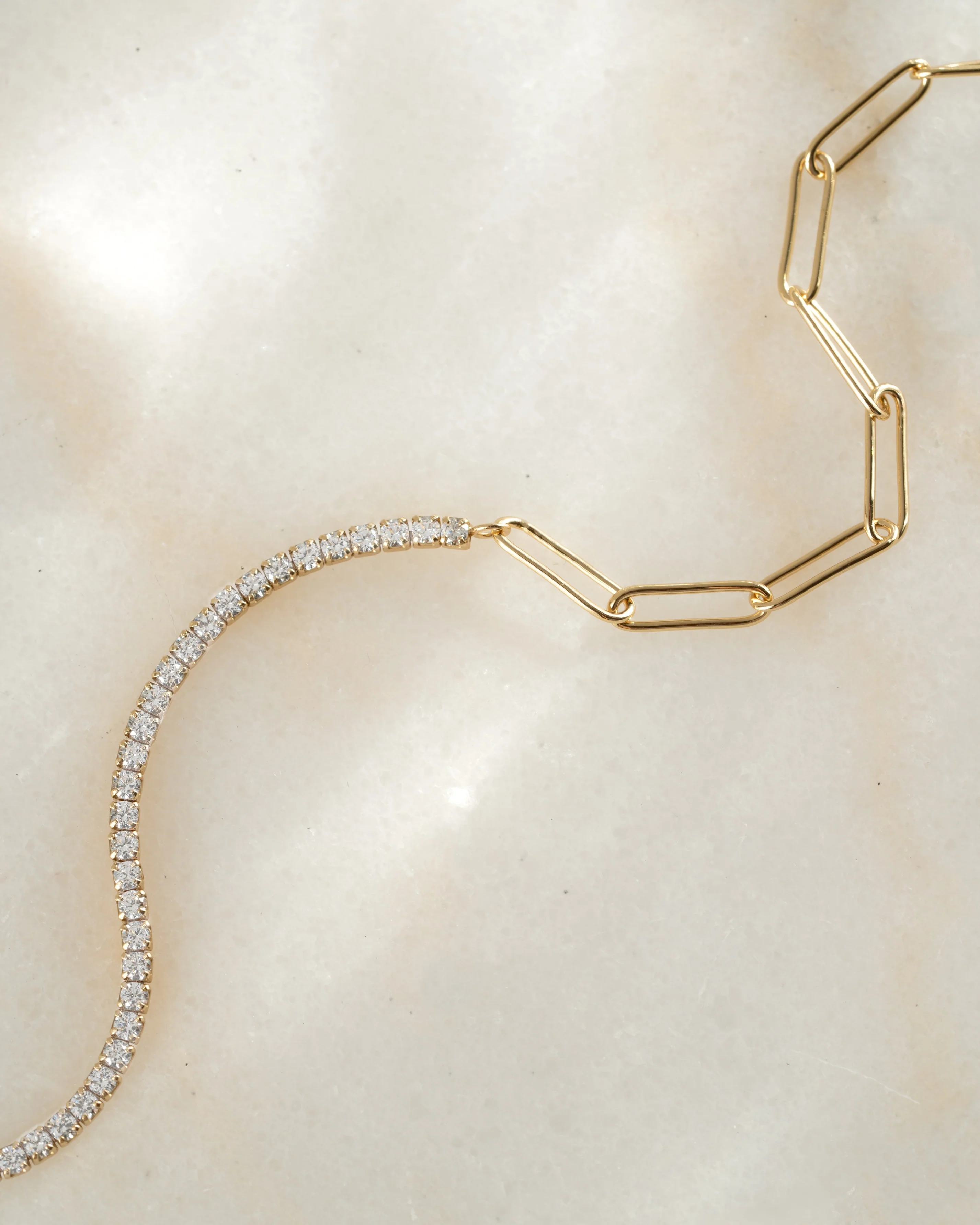 Tennis and Paperclip Necklace - Image 6