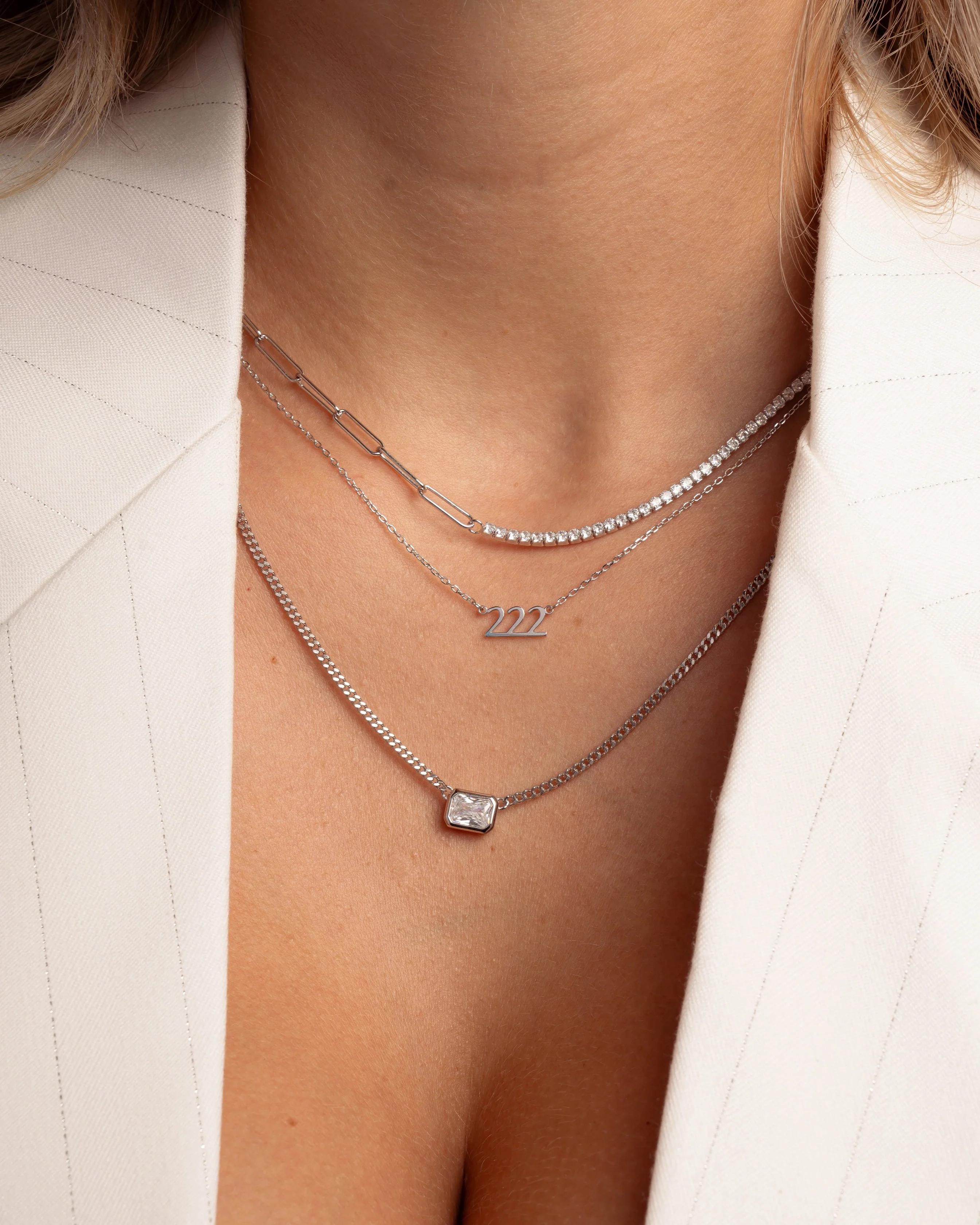 Tennis and Paperclip Necklace - Image 7