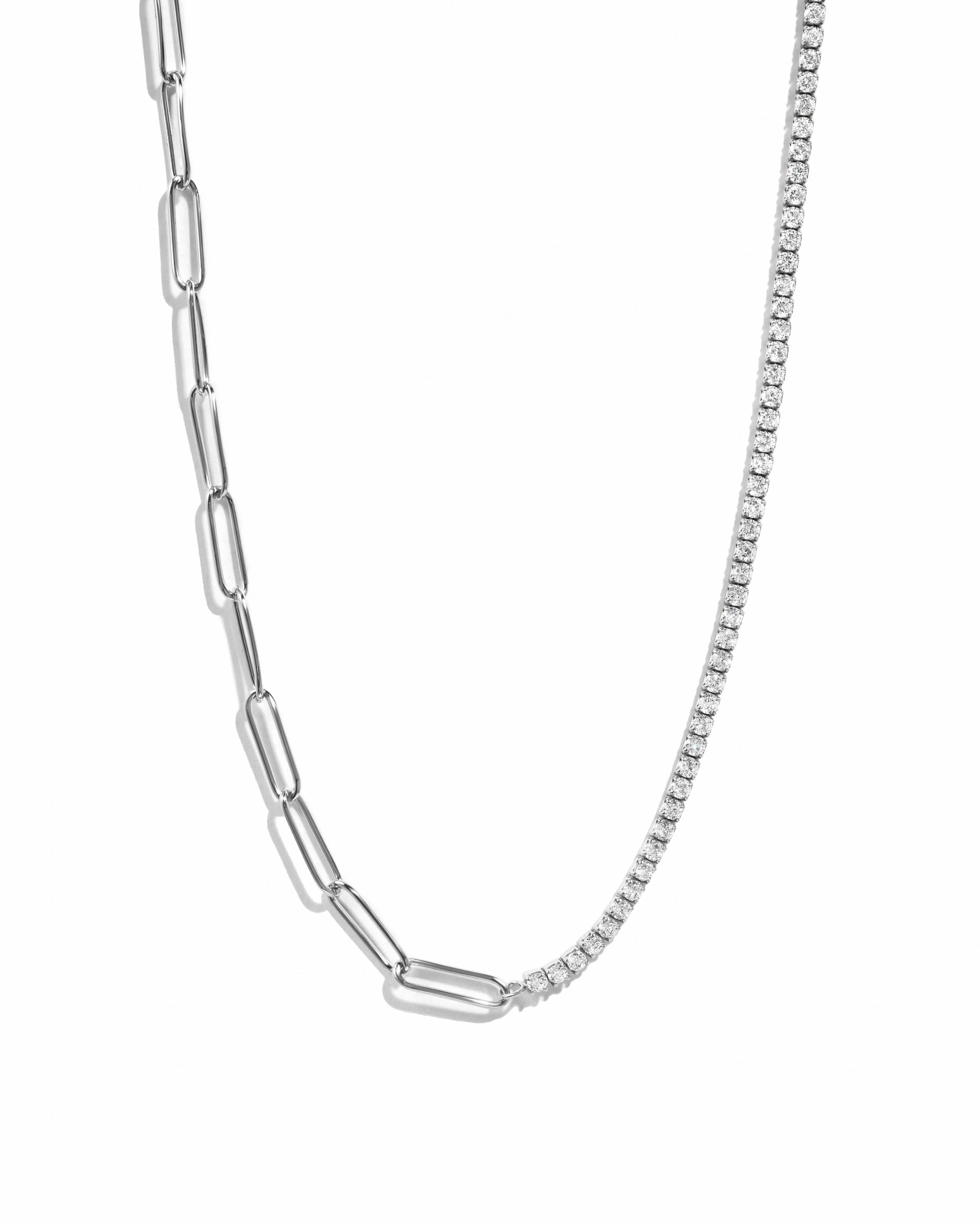Tennis and Paperclip Necklace - Image 9
