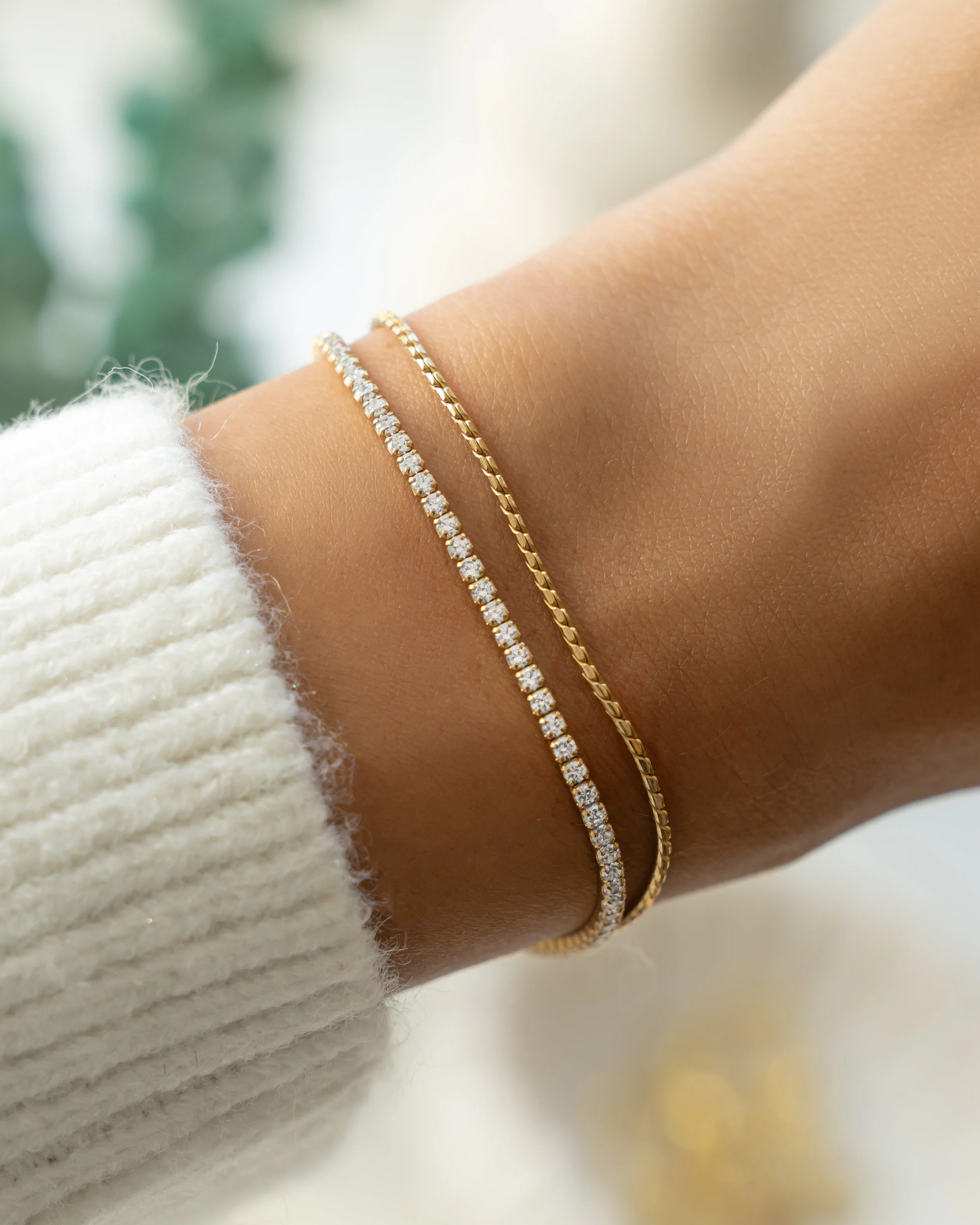 Tennis & Chain Bracelet Set - Image 2