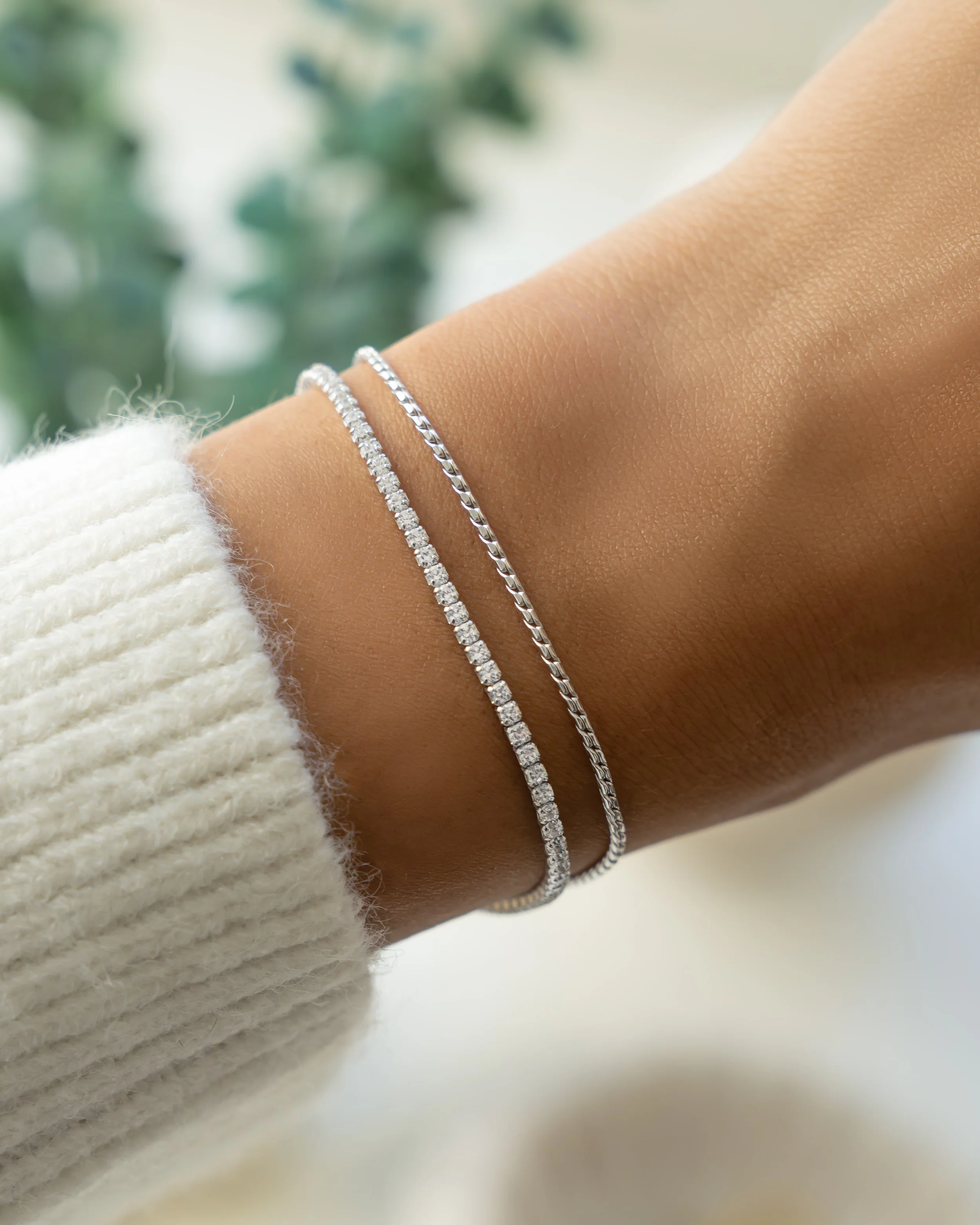 Tennis & Chain Bracelet Set - Image 4