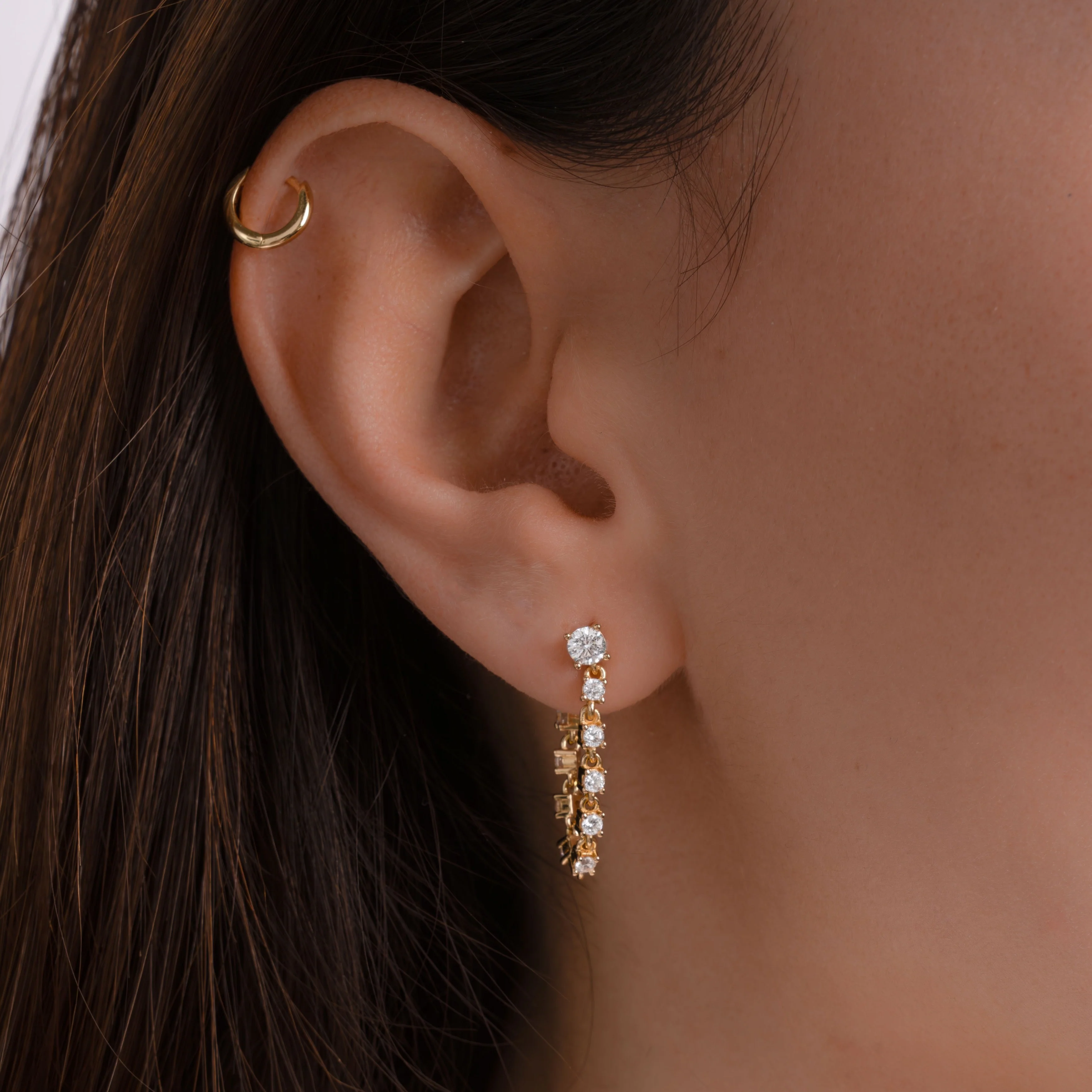 Tennis Chain Link Studs - Image 2