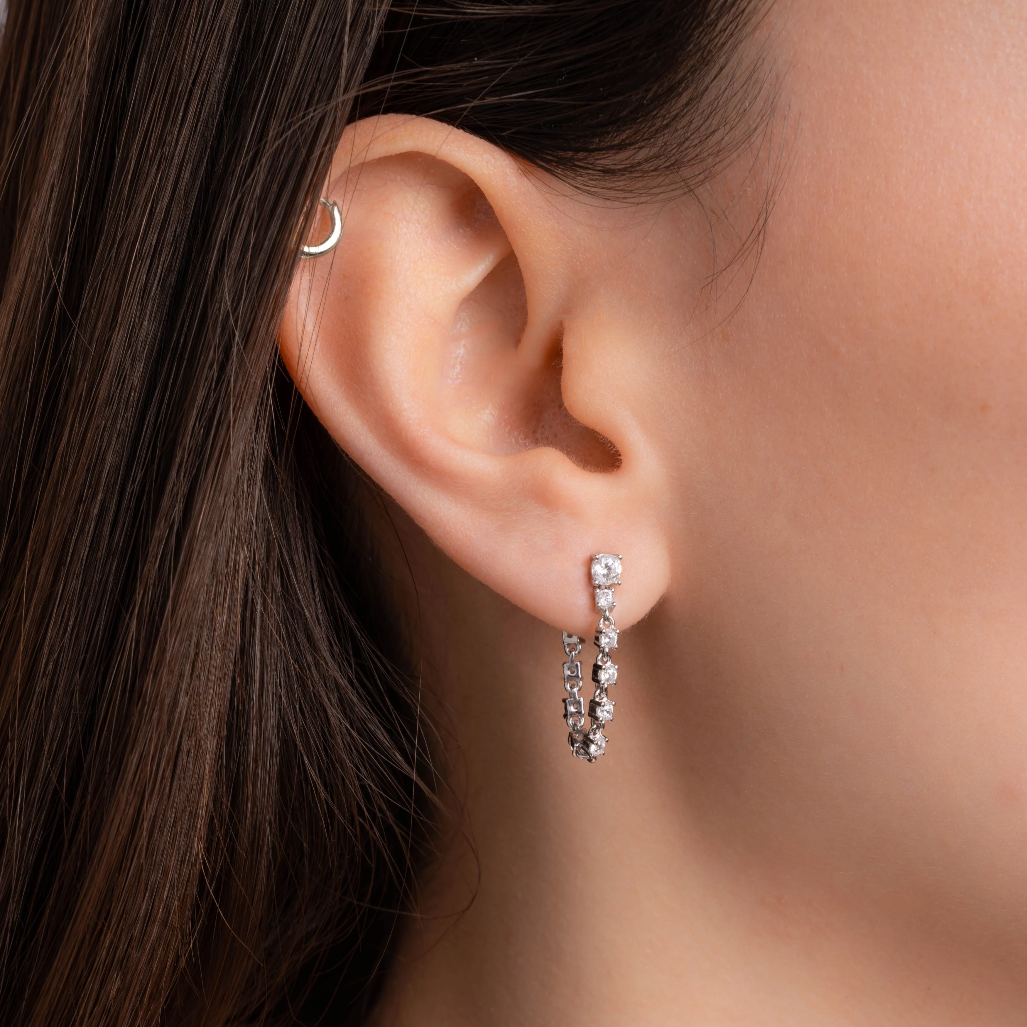 Tennis Chain Link Studs - Image 4