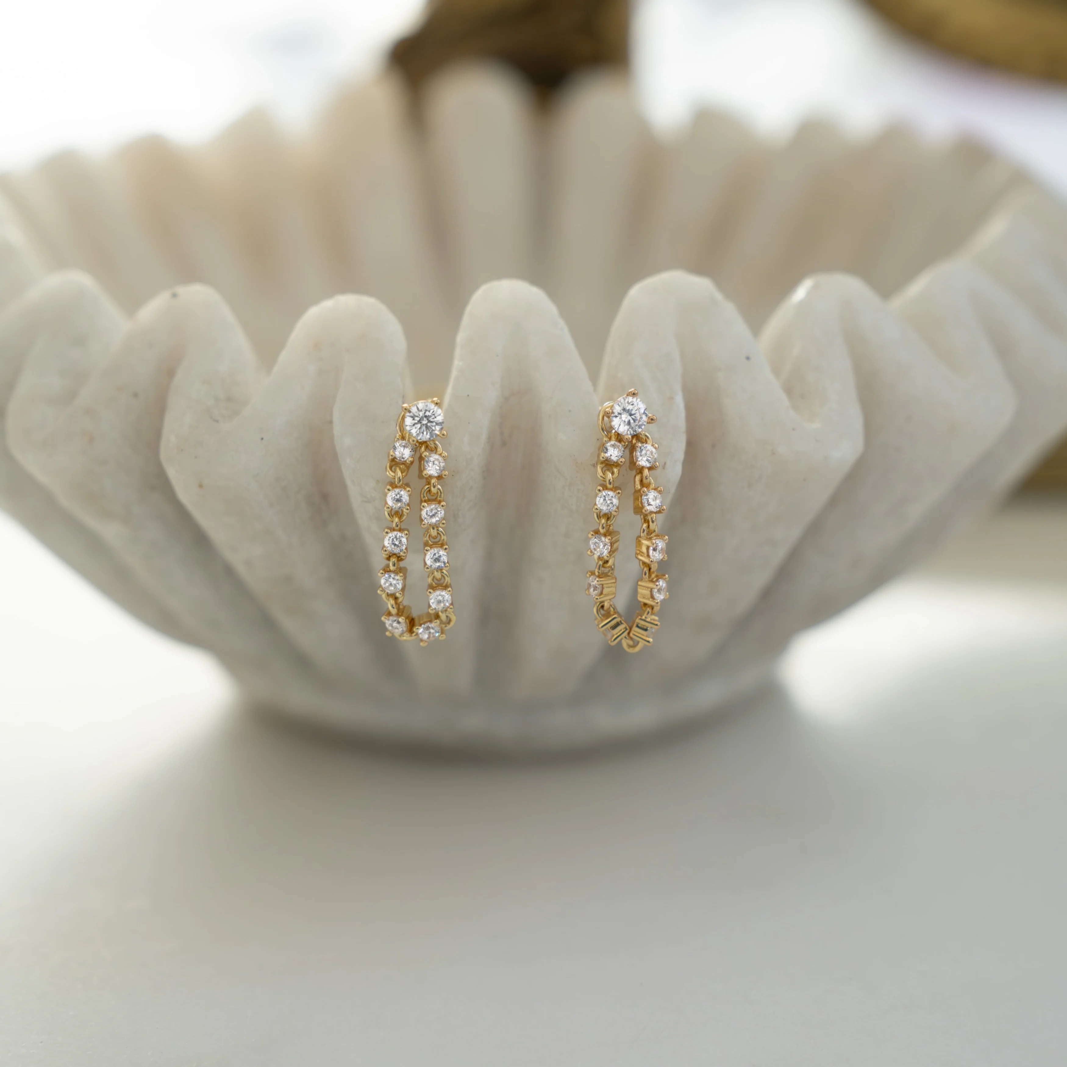 Tennis Chain Link Studs - Image 5