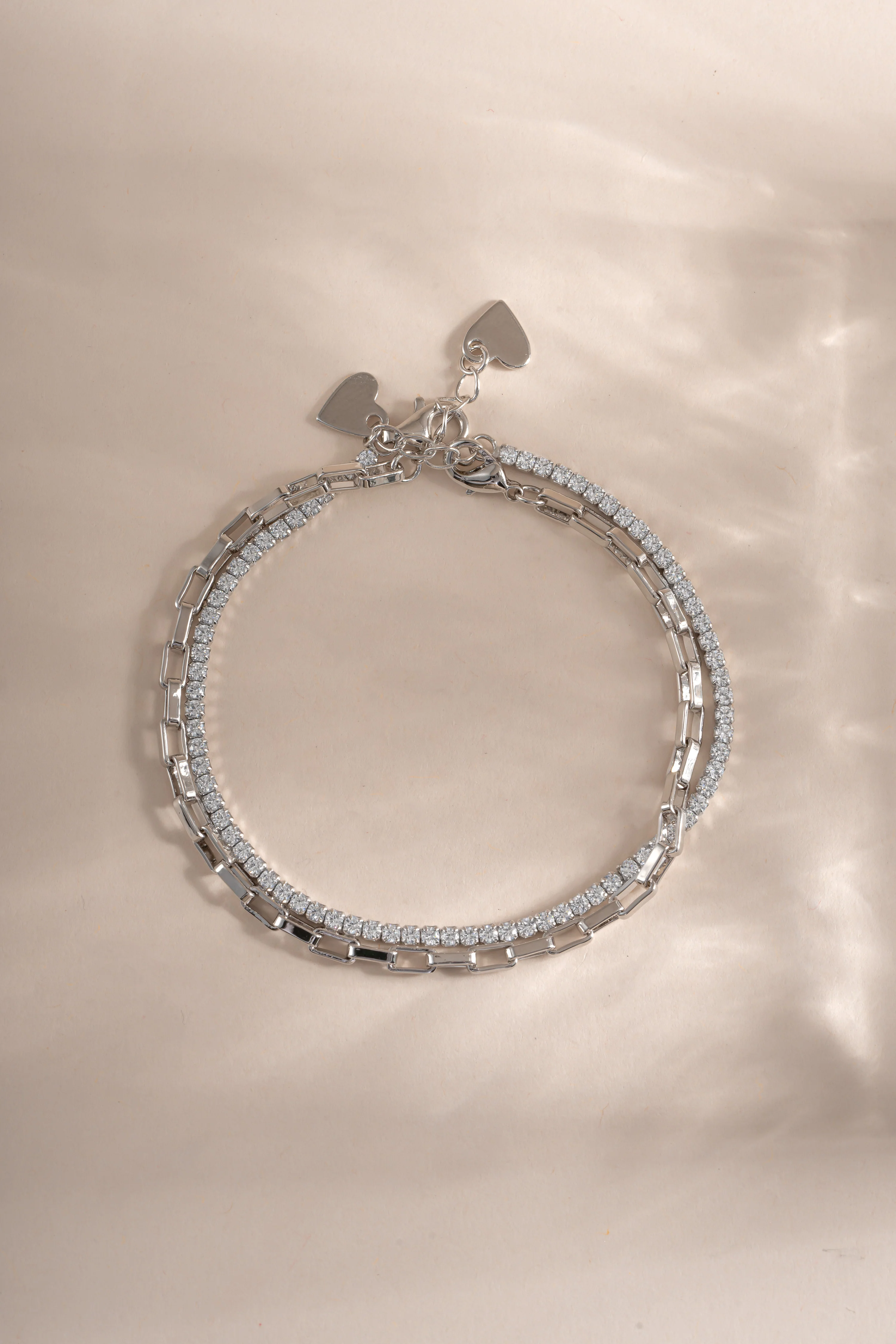 Tennis & Paperclip Bracelet Set - Image 3
