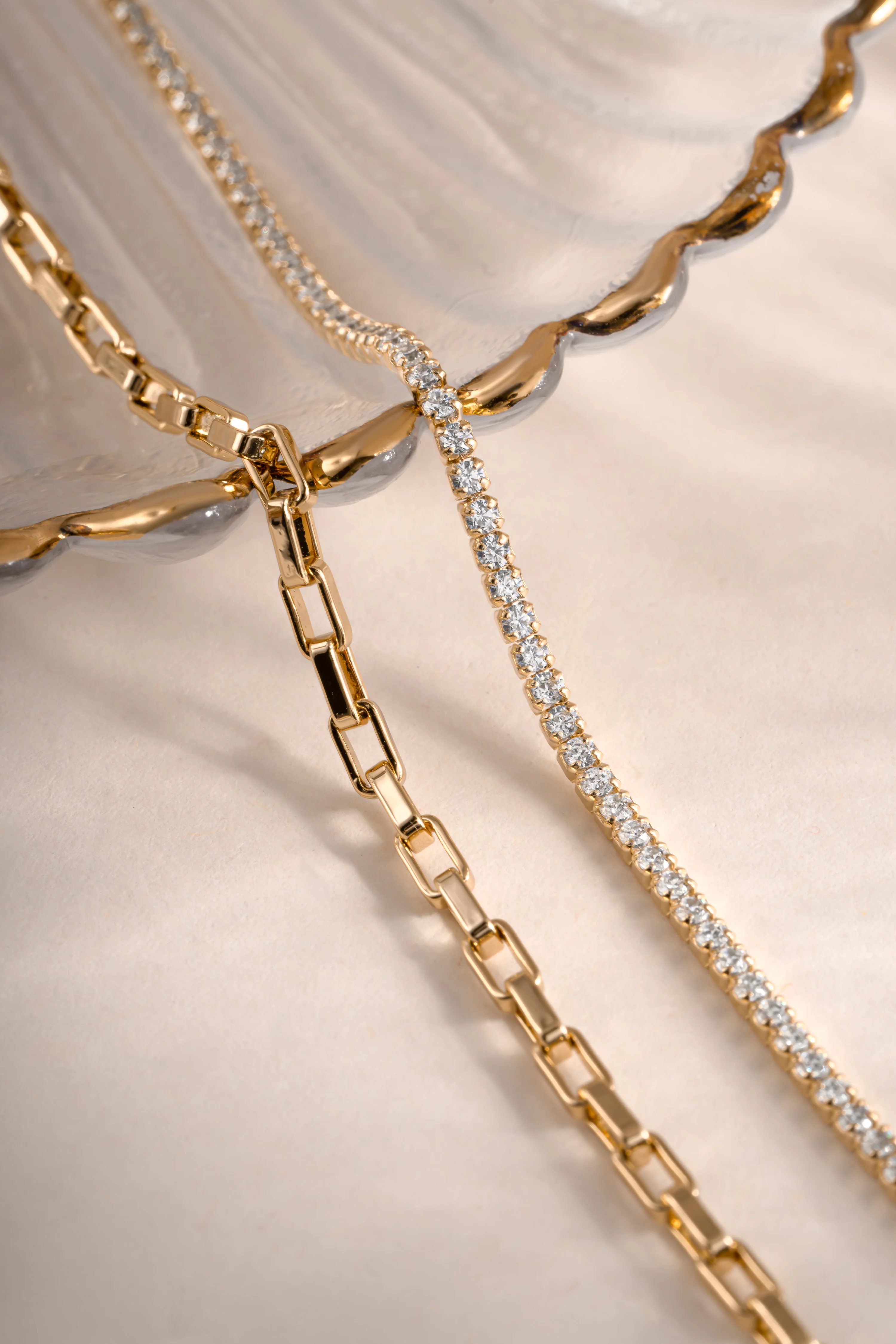Tennis & Paperclip Bracelet Set - Image 5