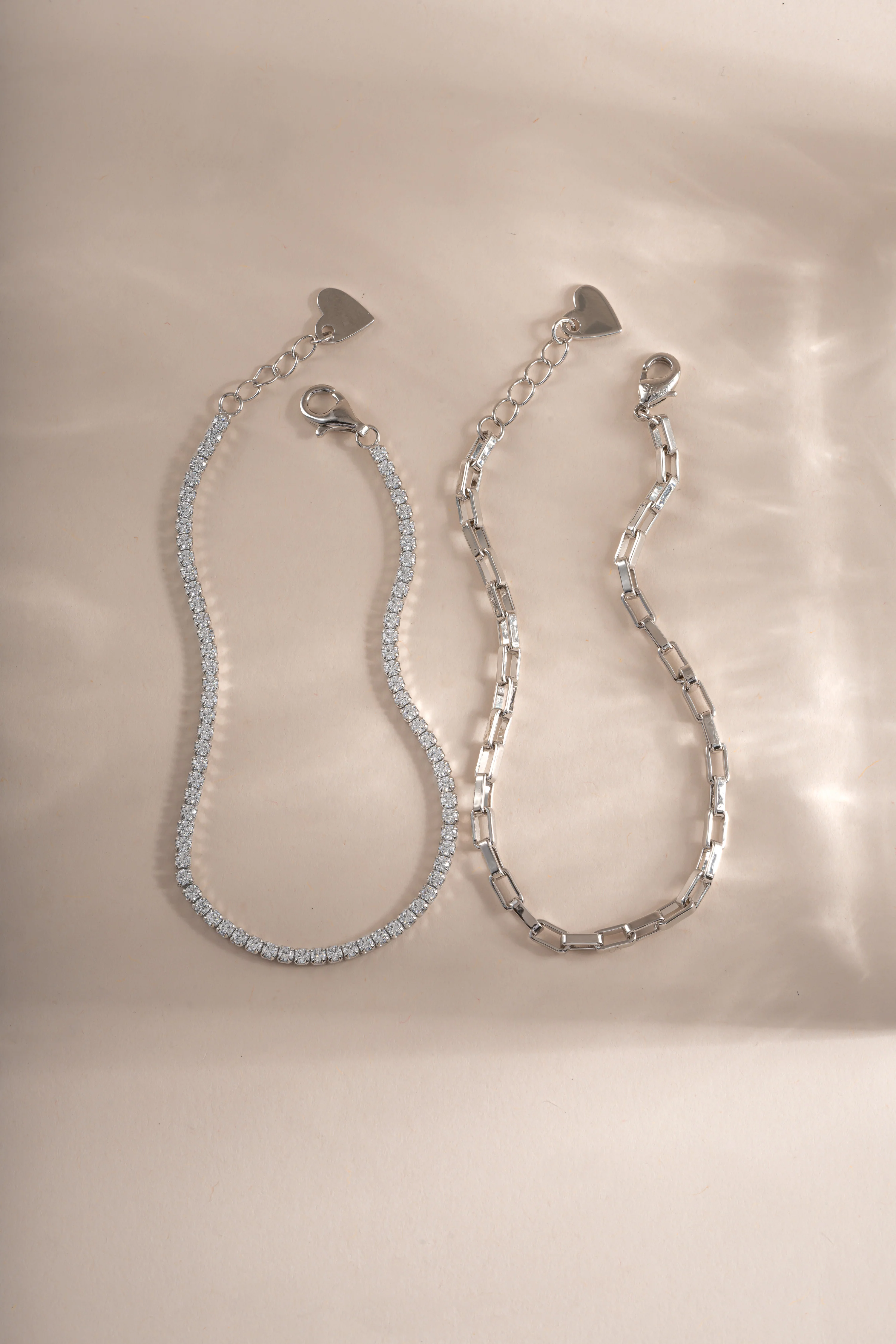 Tennis & Paperclip Bracelet Set - Image 8