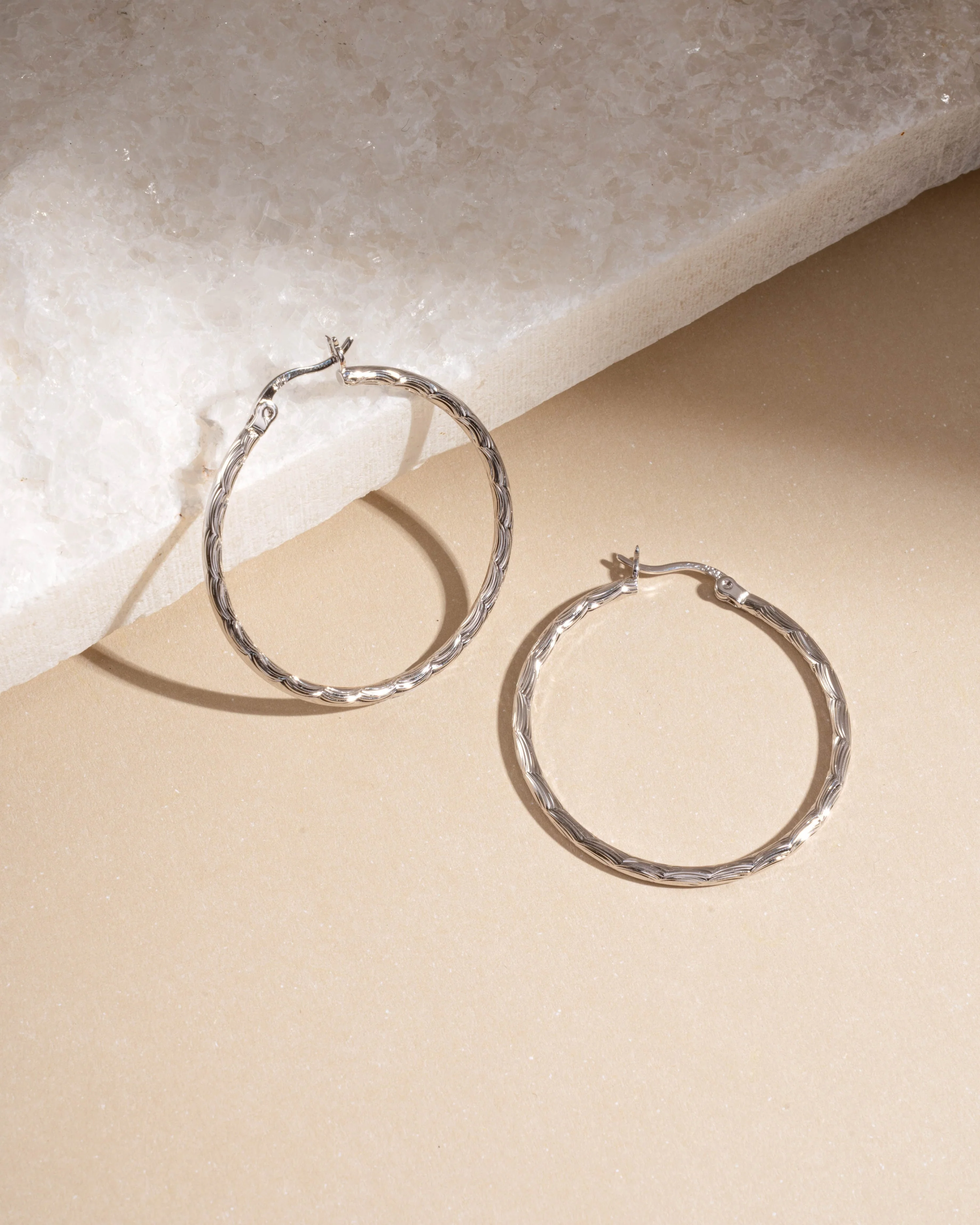 35mm Textured Hoops - Image 3