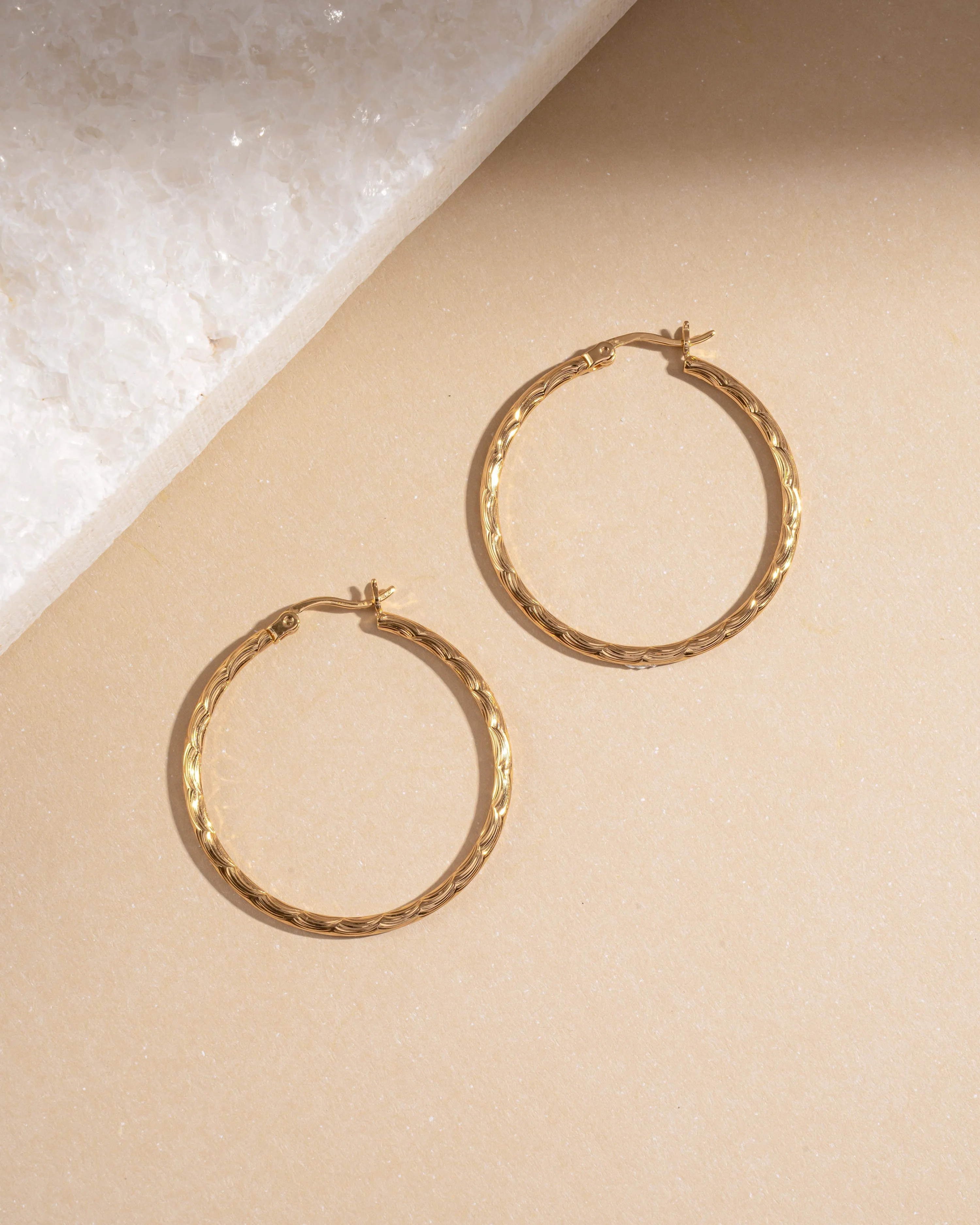 35mm Textured Hoops - Image 5