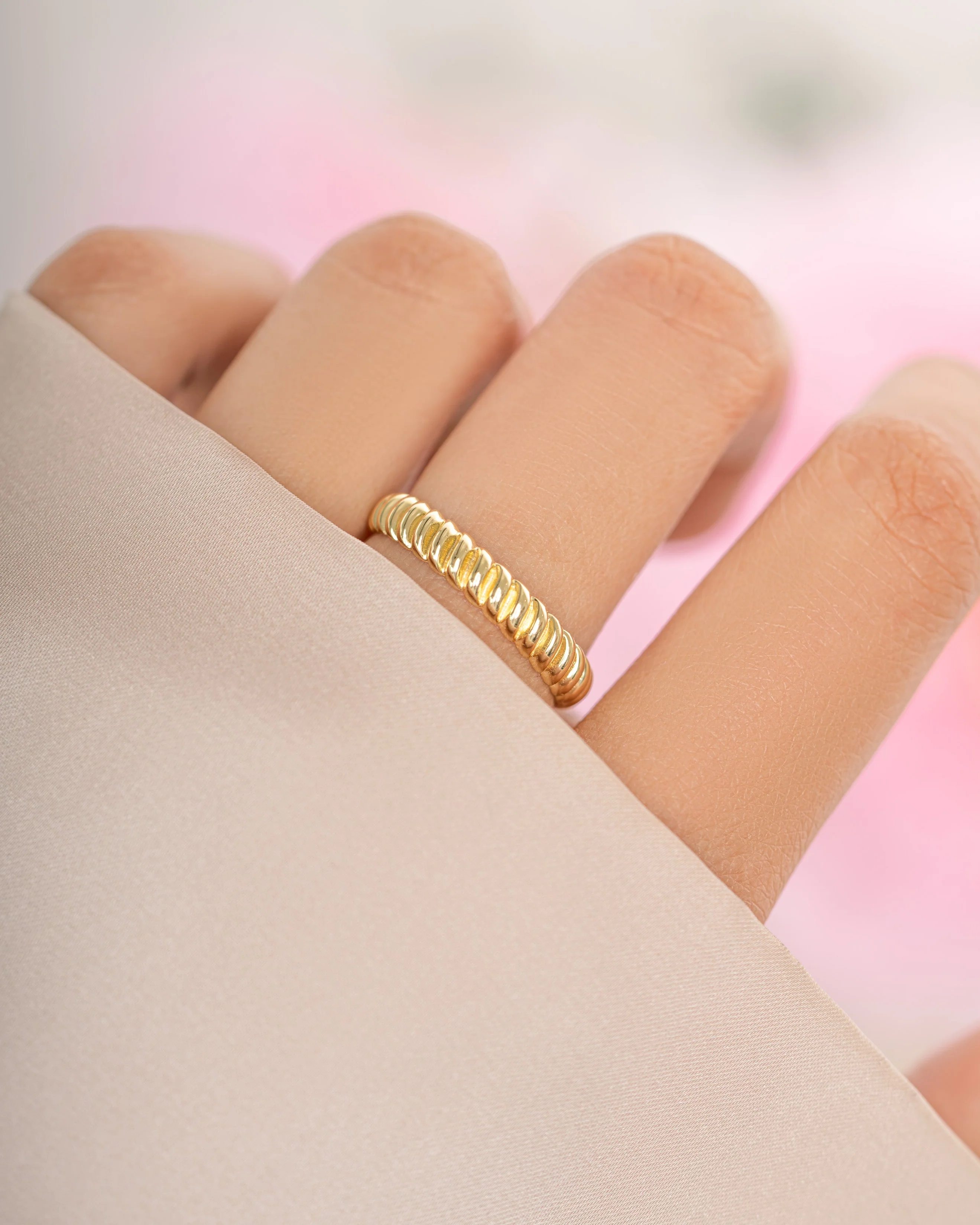 Textured Stacking Ring - Image 2