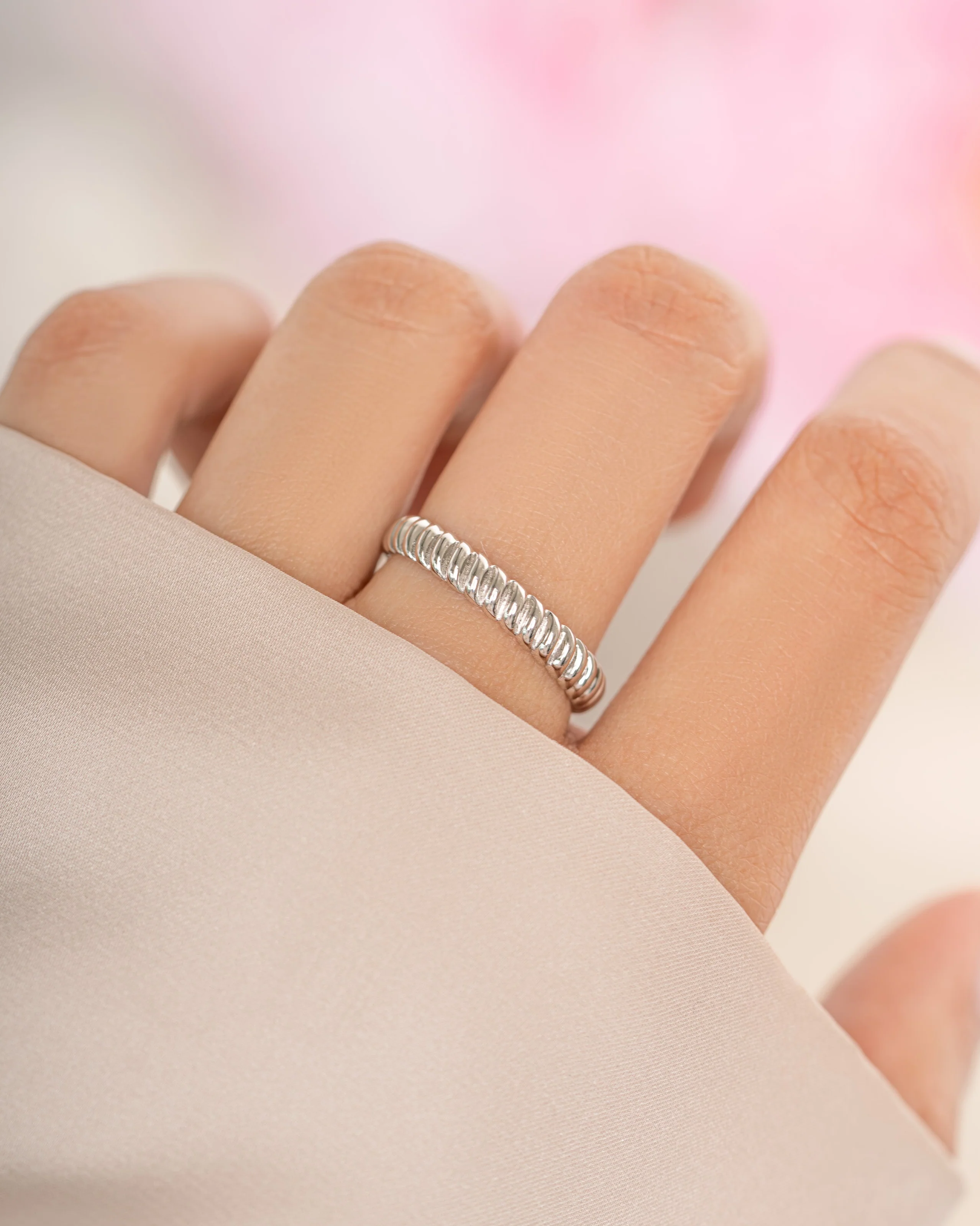 Textured Stacking Ring - Image 4