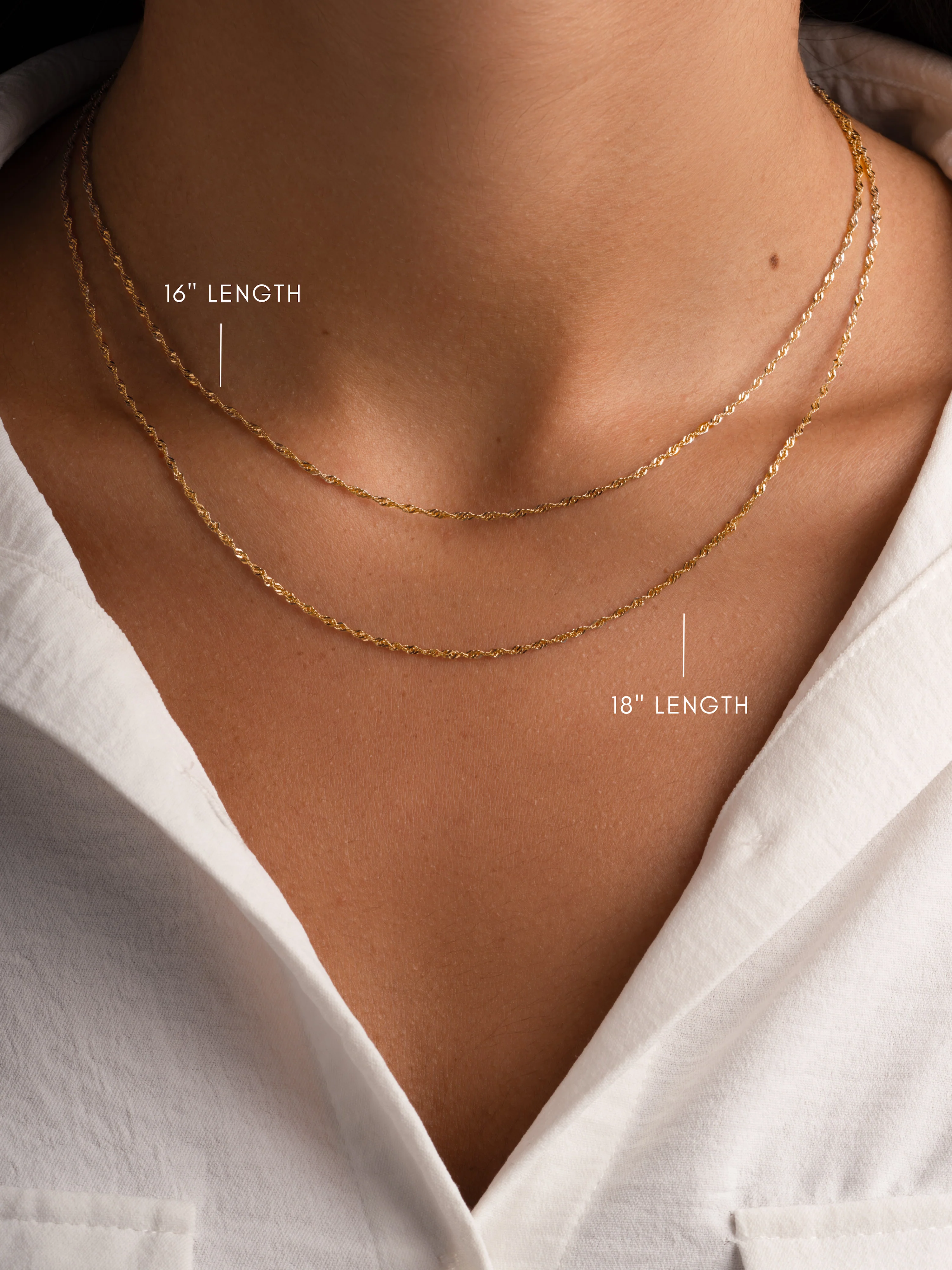 Thin Twisted Chain Necklace - Image 6