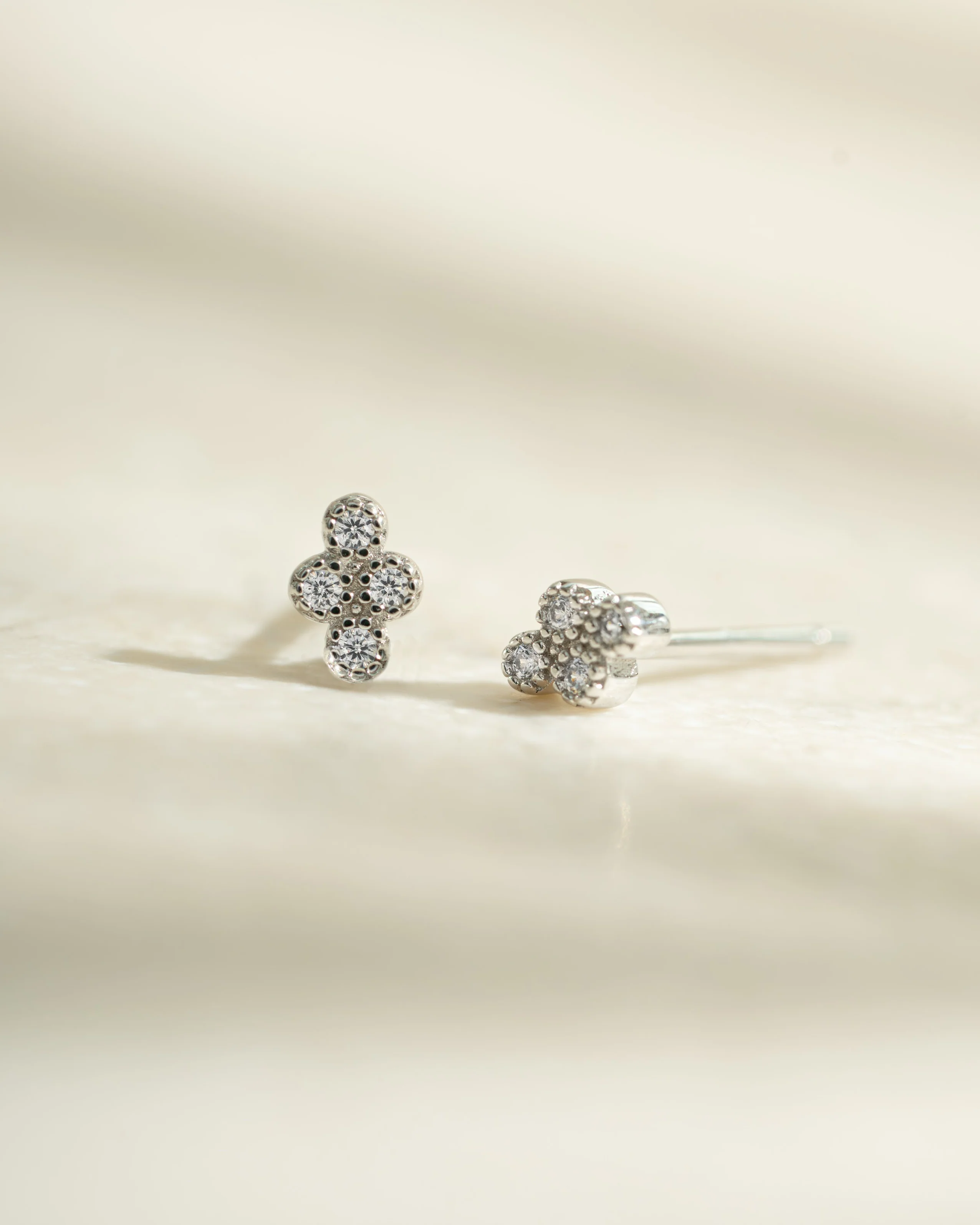 Tiny 4 Stone CZ Studs - Image 3