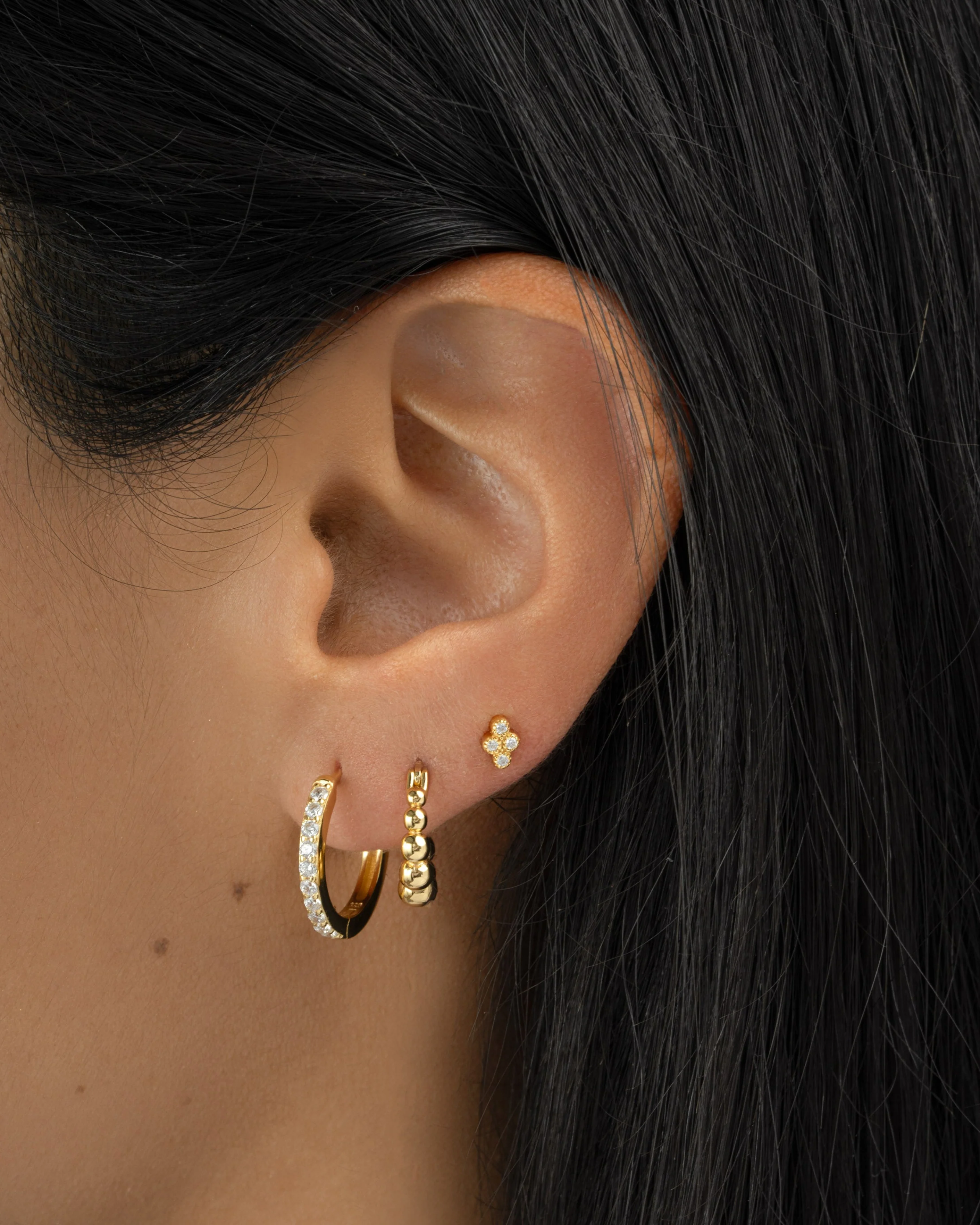 Tiny 4 Stone CZ Studs - Image 6