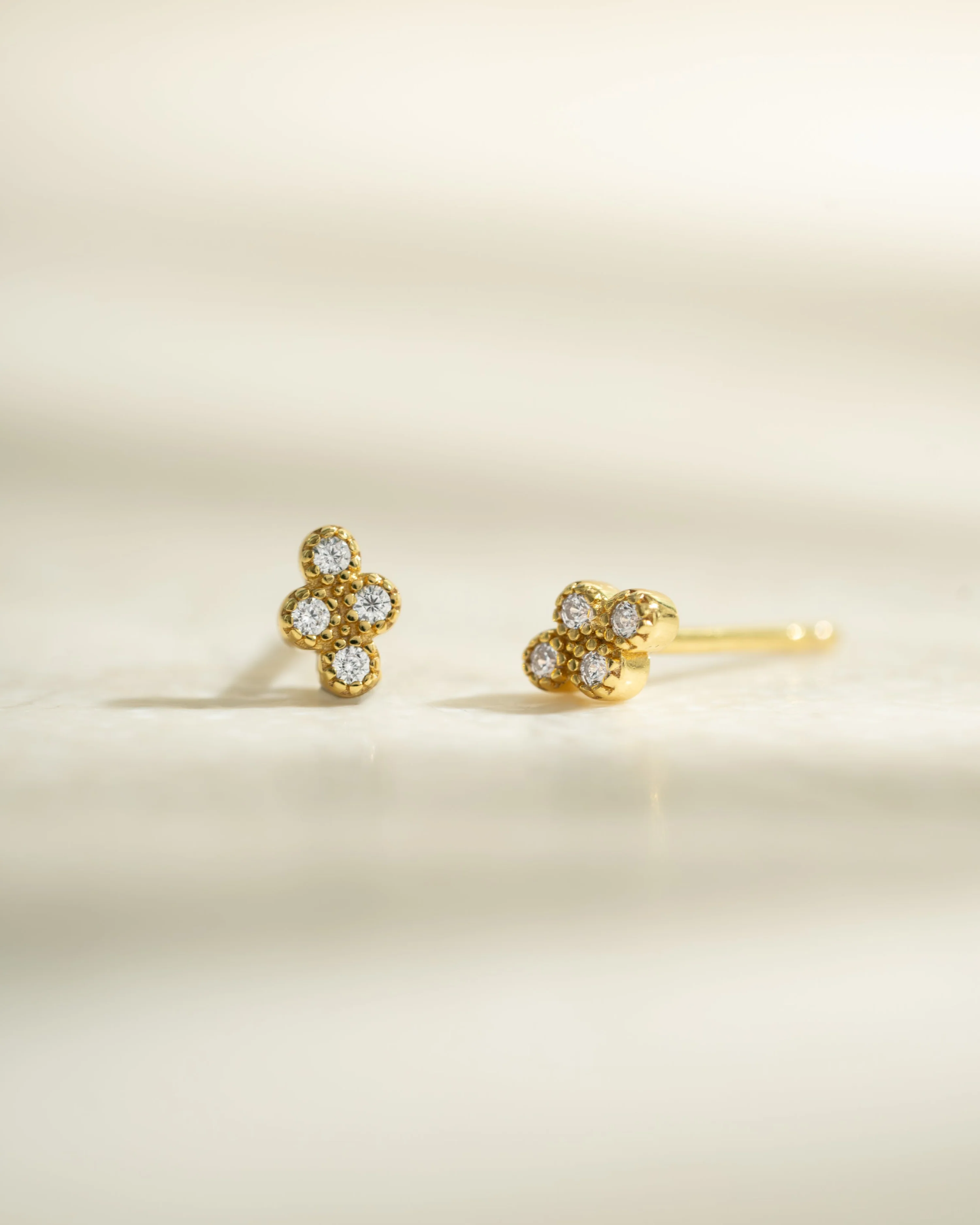 Tiny 4 Stone CZ Studs - Image 7