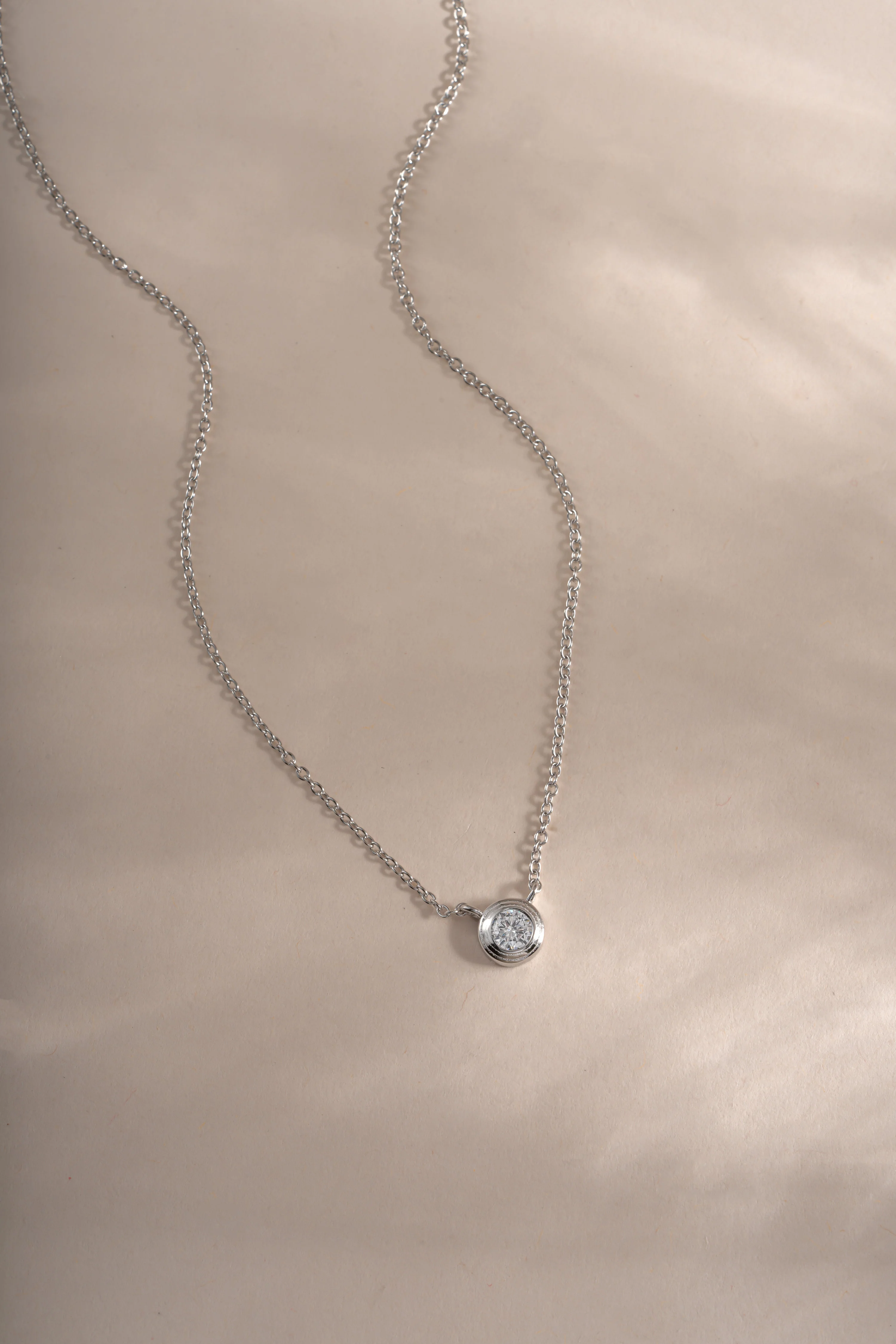 Tiny Bezel Necklace - Image 3