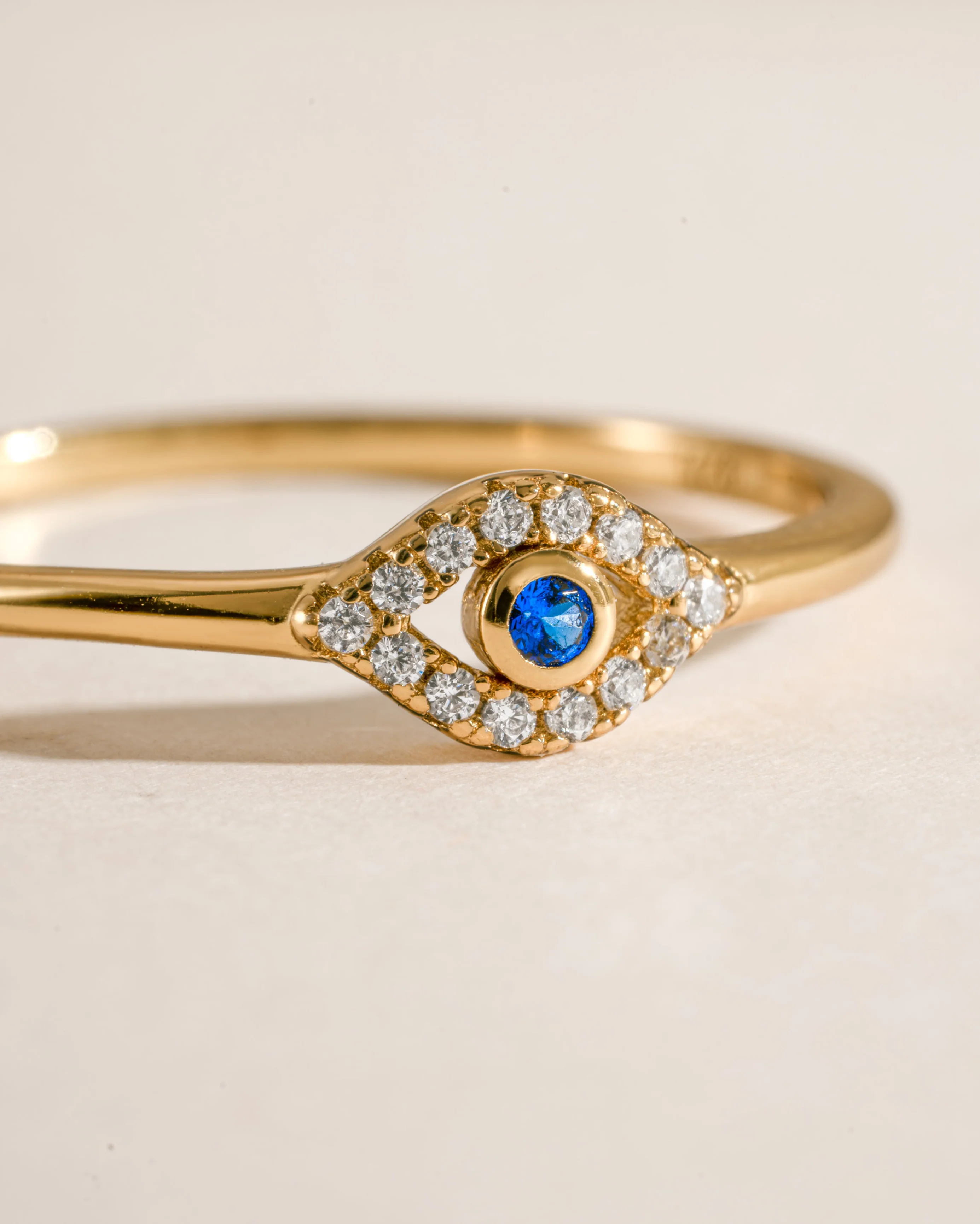 Tiny Blue Evil Eye Ring - Image 6