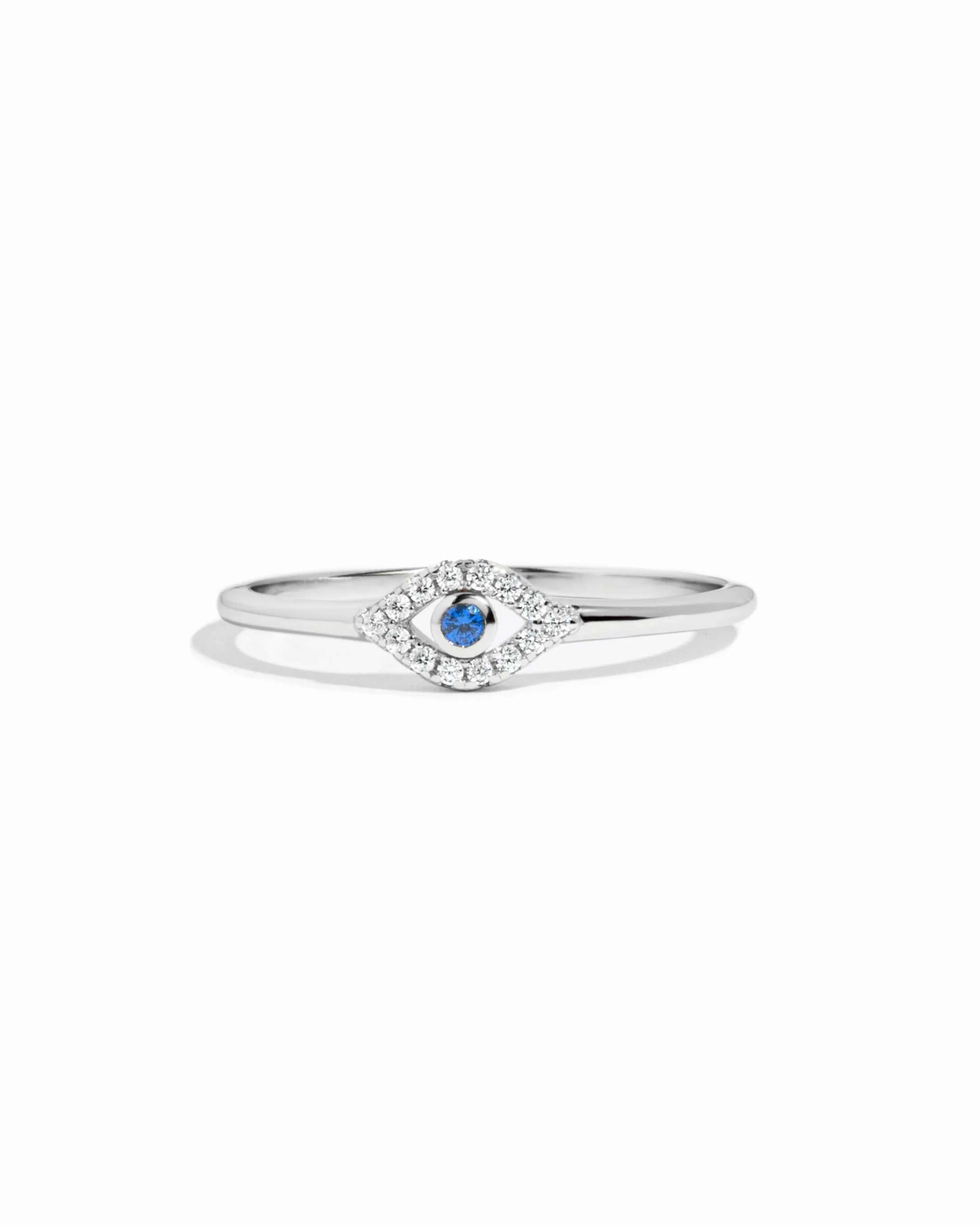 Tiny Blue Evil Eye Ring - Image 9