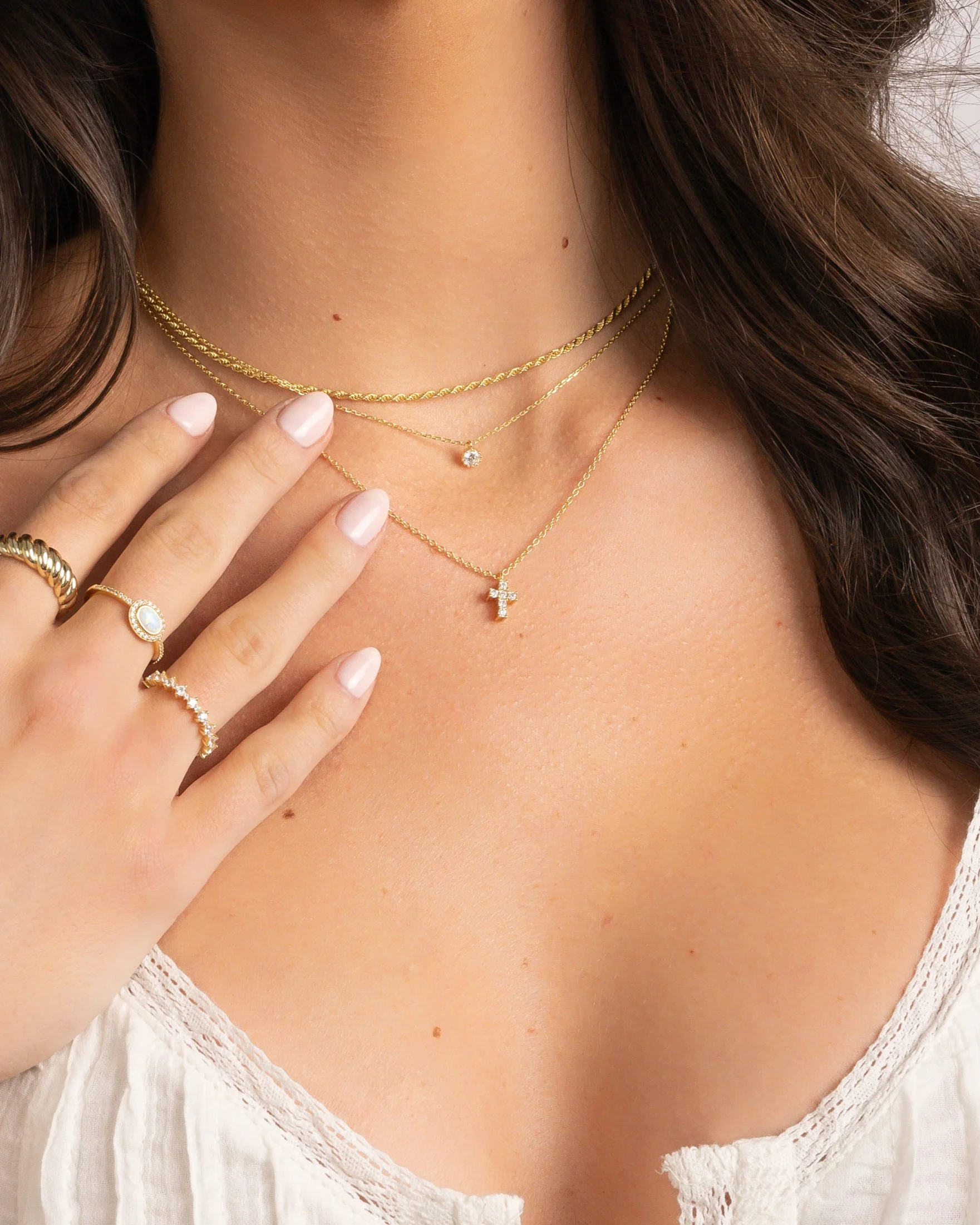 Tiny Cross Necklace - Image 2