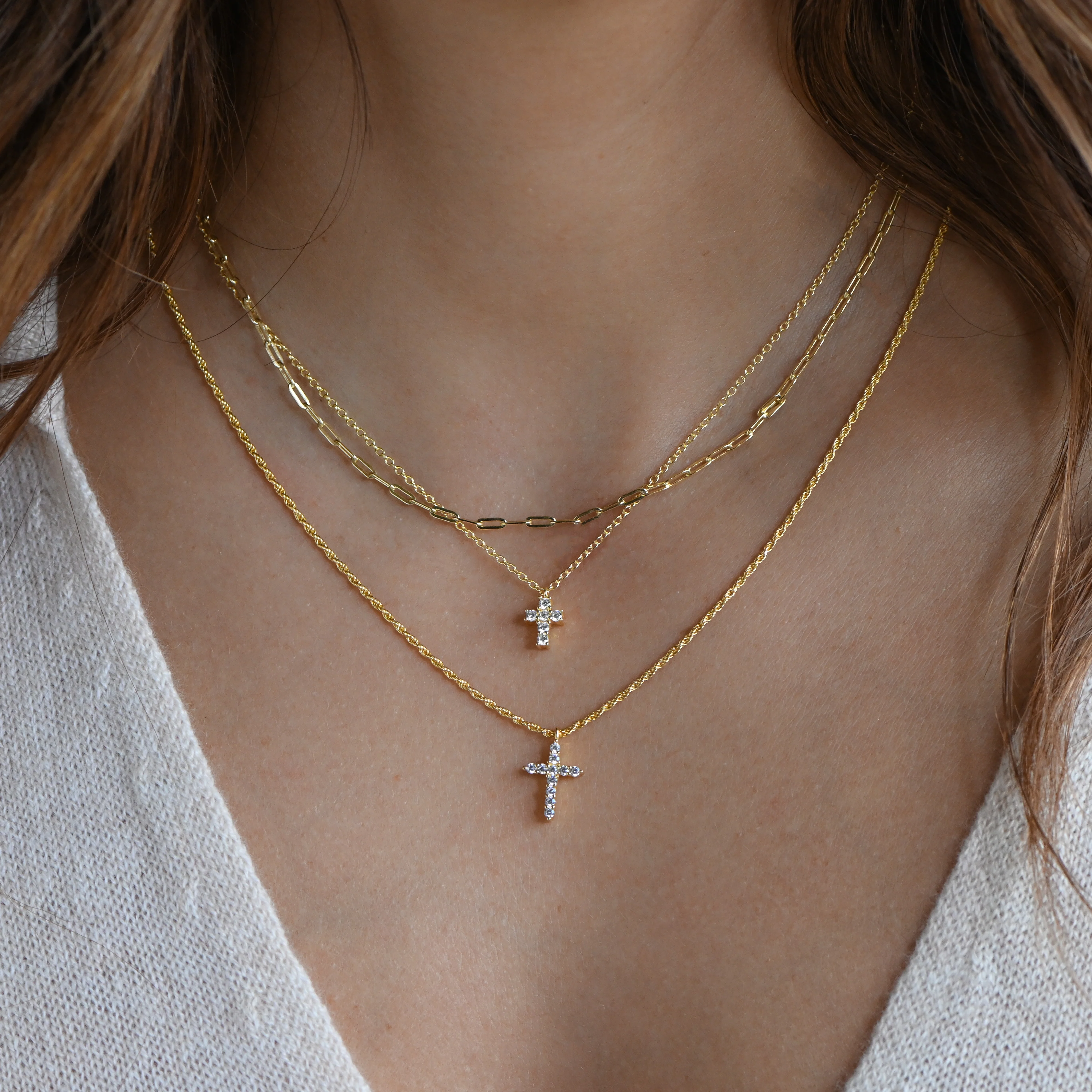 Tiny Cross Necklace - Image 4