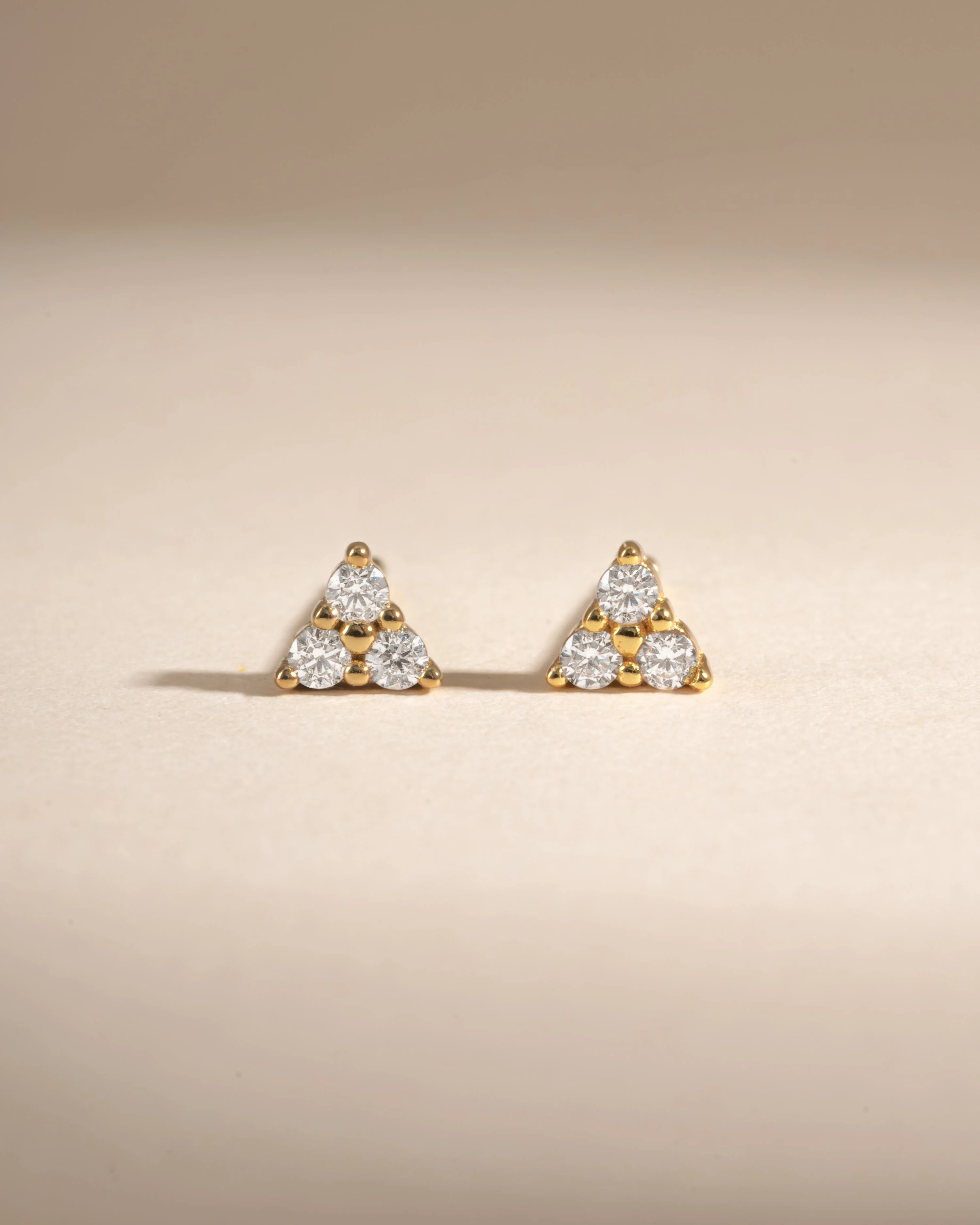 Tiny CZ 3 Stone Studs - Image 7