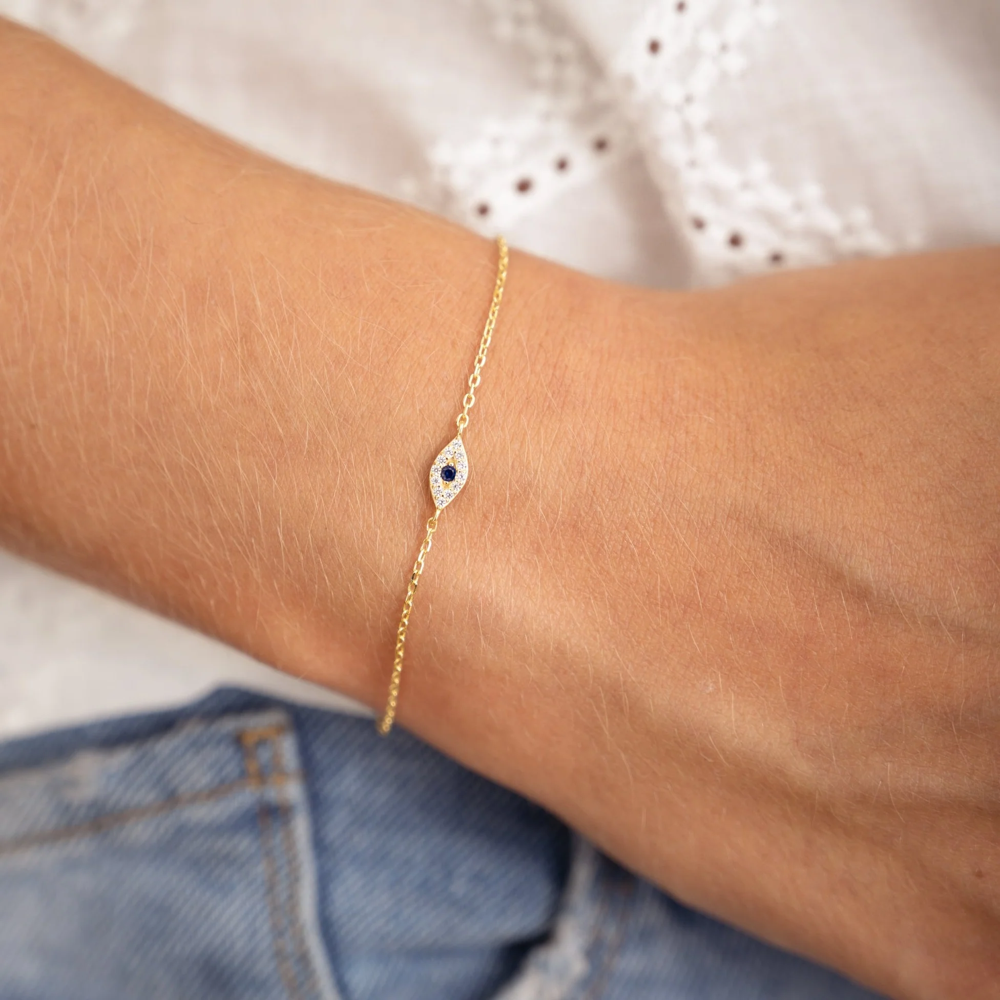 Tiny Evil Eye Bracelet - Image 2