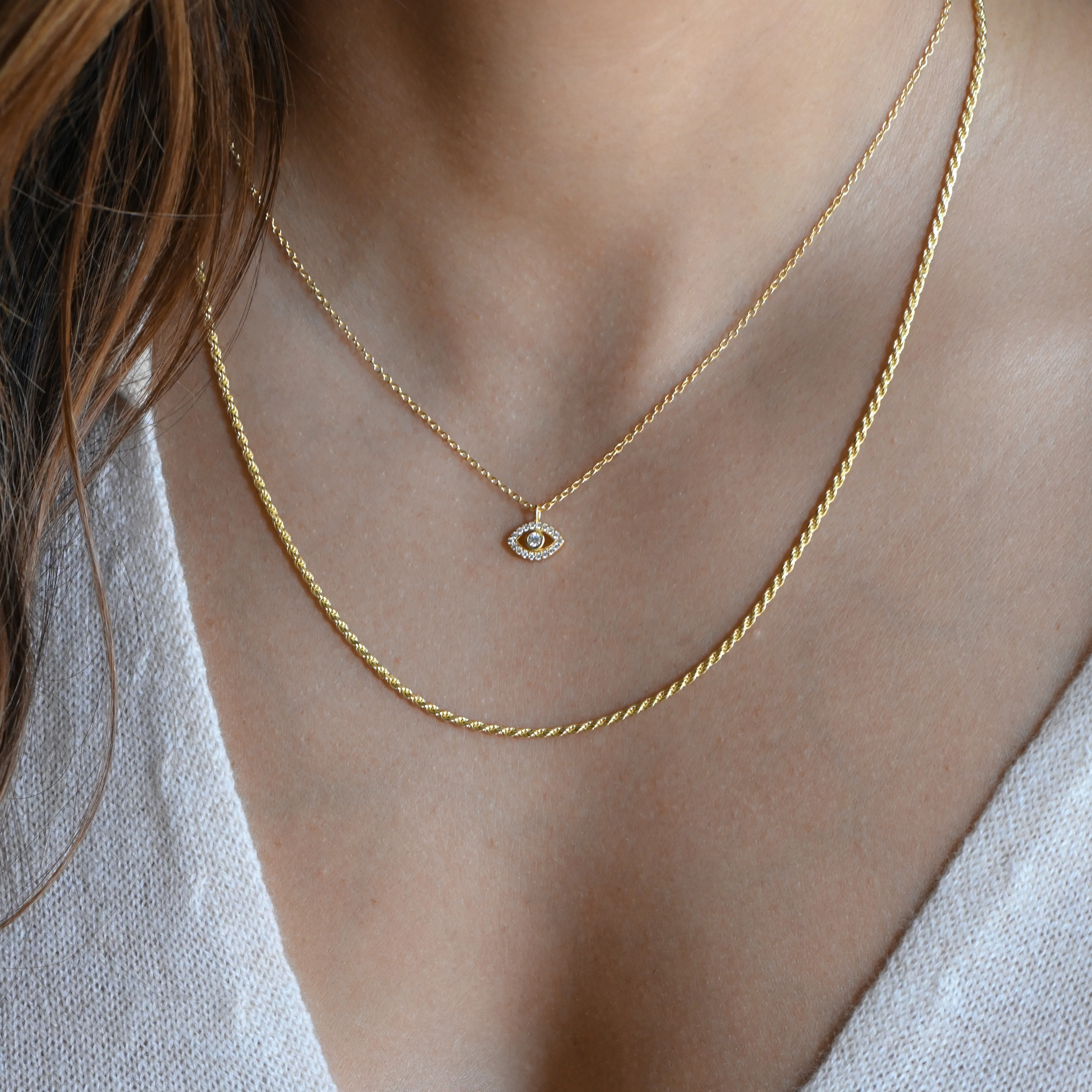 Tiny Evil Eye Necklace - Image 4